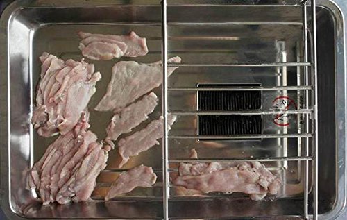 Commercial Electric Meat Slicer 1100 LB/H - Stainless Steel Deli & Fresh Meat Cutter with 2.5mm Blade - Heavy Duty Food Slicing Machine for Restaurants, Canteens & Catering - Perfect for Slicing Deli Meats, Cheese & Vegetables - 110V QE Model