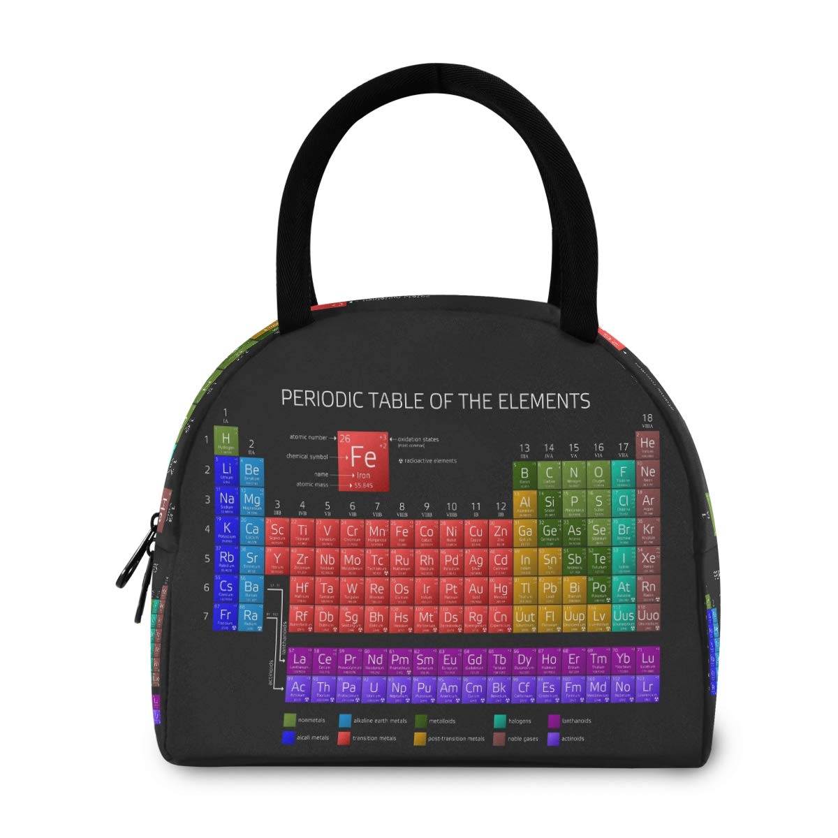 Blueangle Insulated Lunch Bag for Women & Men - Water-Resistant Thermal Lunch Tote with Periodic Table Design - Perfect for Work, School, Picnics & Outdoor Activities