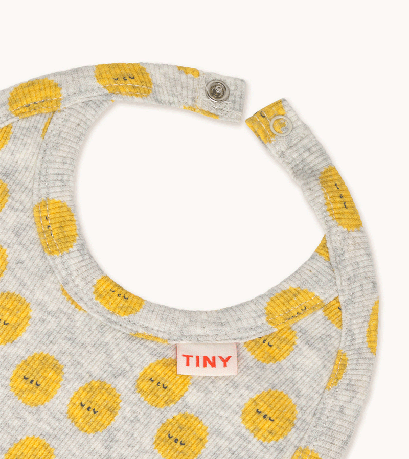 Tinycottons Sun All Over Bib - Stylish and Comfortable Baby Bib for Feeding, Mealtime, and Playtime - Perfect for Home, Daycare, and Travel
