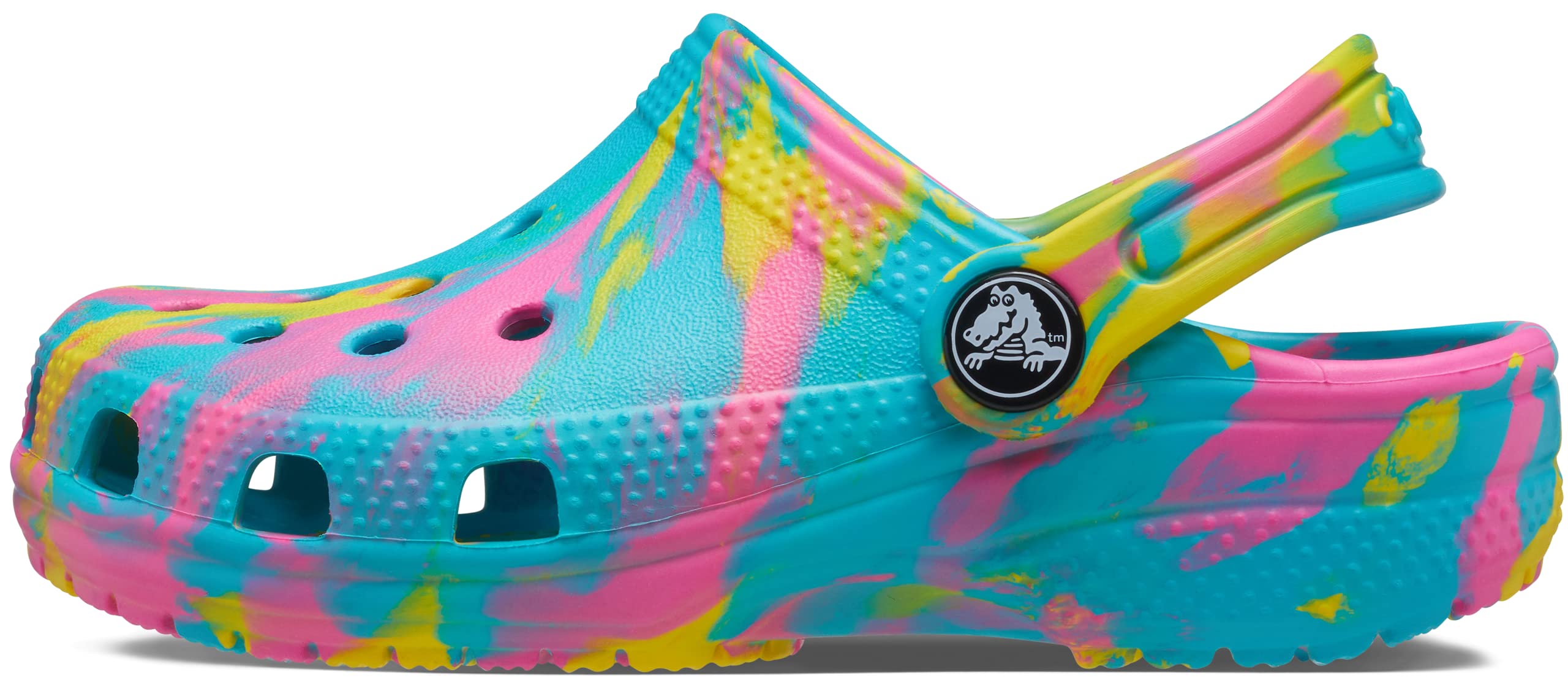 Crocs Unisex-Child Classic Marbled Tie Dye Clog | Lightweight Comfortable Slip-On Shoes for Kids | Perfect for Beach, Pool & Outdoor Play