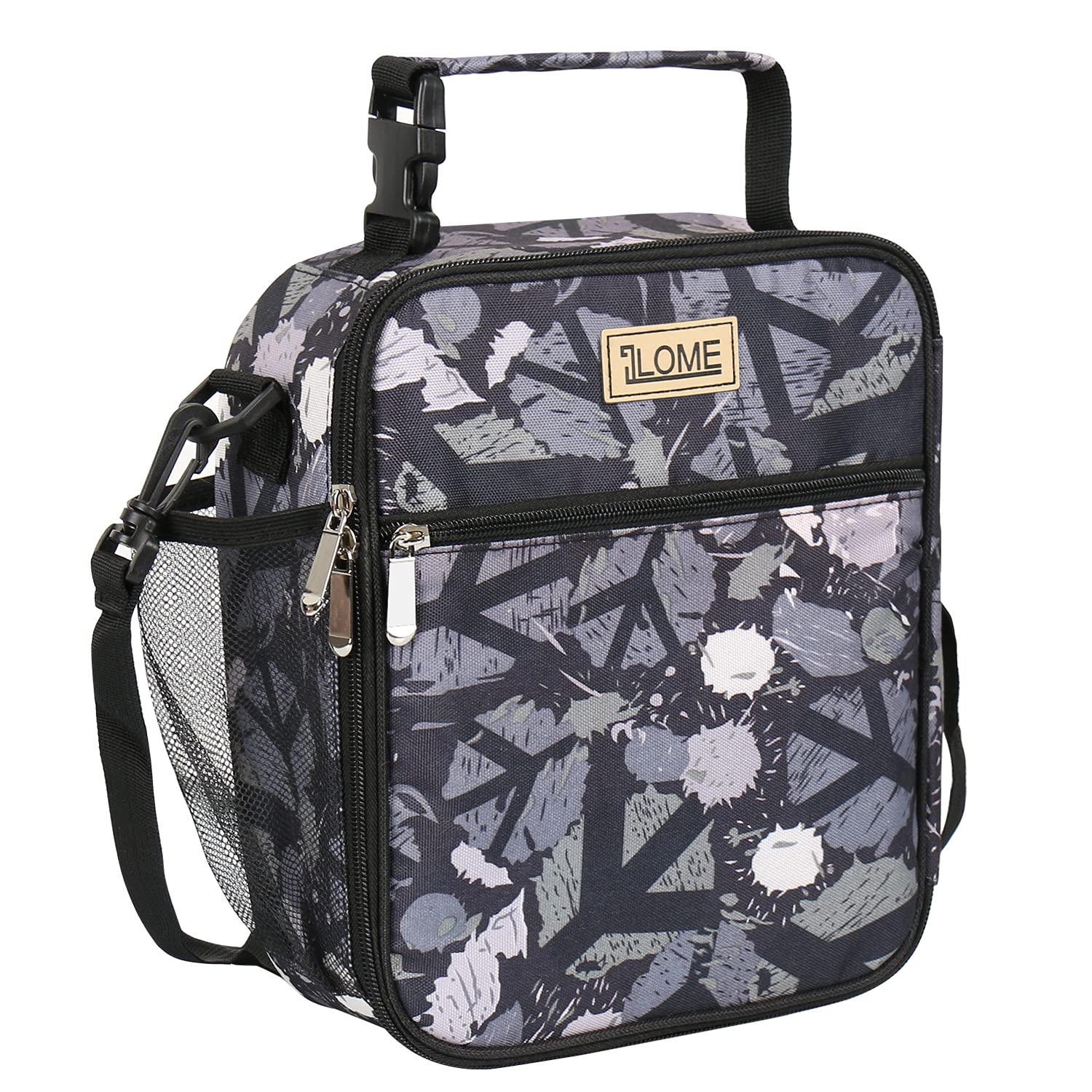 Insulated Lunch Bag Cooler with Front Pocket & Adjustable Shoulder Strap - Leakproof Thermal Lunch Box for School, Office, Picnic, Camping & Outdoor Activities (Graffiti Design) - Perfect for Men, Women, Boys & Girls