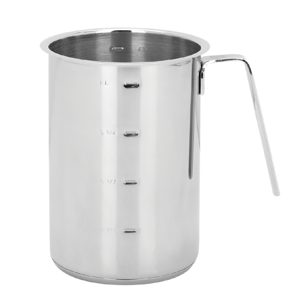 Demeyere Resto 1.2 Quart Stainless Steel Tall Saucepan with Lid - Professional Grade Cookware for Sauces, Soups & Melting - Perfect for Home Kitchens & Restaurants