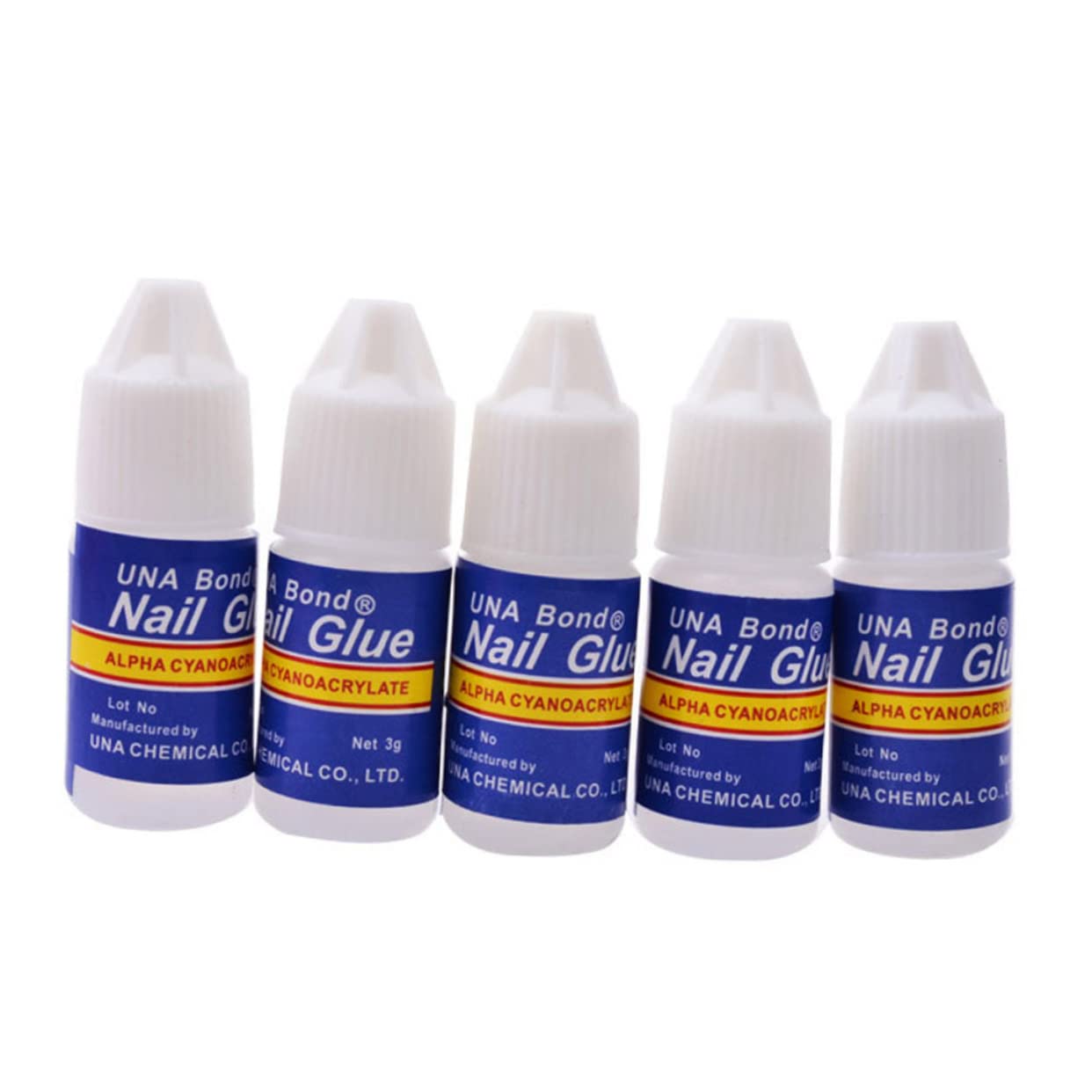 Minkissy 4pcs Nail Glue for Acrylic Nails - Strong Adhesive for Fake Nails, Press On Nails & Nail Tips - 3g Brush On Glue for Nail Art & Accessories - Perfect for Salon, Home Manicure & DIY Nail Extensions