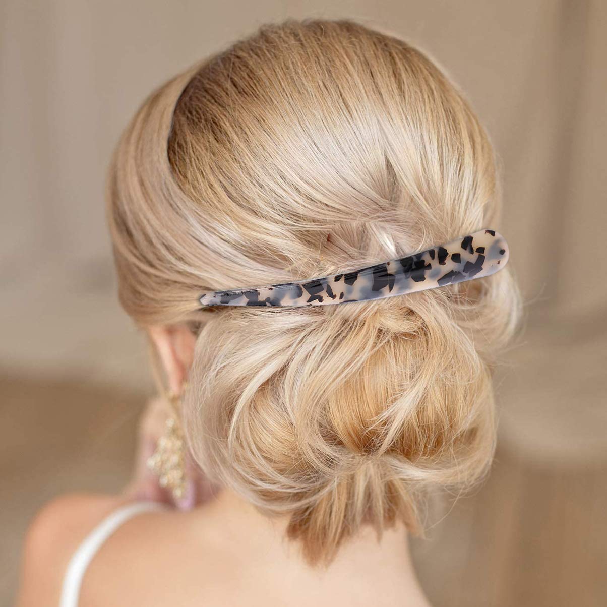 5.5 Inch Large Metal Duckbill Hair Clips for Women - 2 Pack Non-Slip French Twist Alligator Hair Clips for Thick Long Hair Styling - Perfect for Updos, Ponytails & Everyday Hairstyles