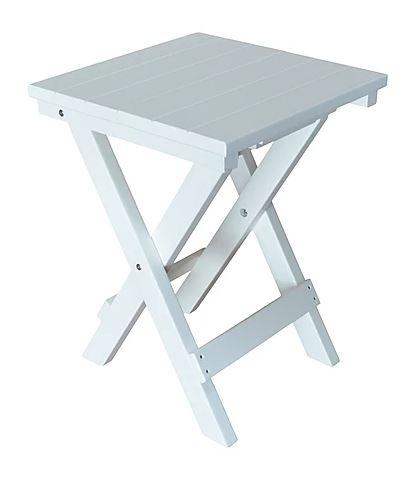 A & L Furniture Poly Coronado Square Folding Bistro Table - Outdoor Patio, Balcony, Garden Dining Set - Weather-Resistant & Space-Saving Design