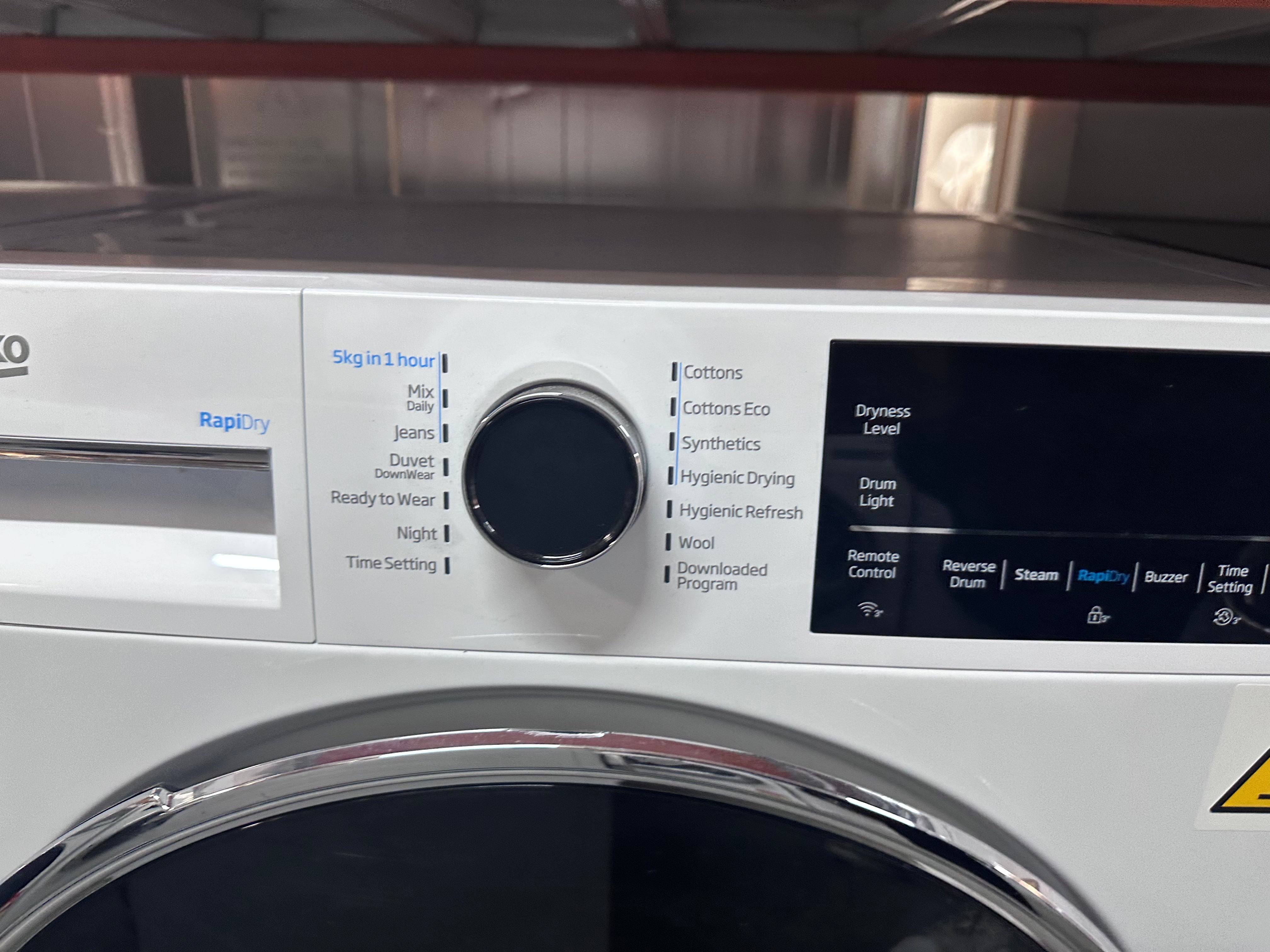 Beko BDPB904HW 9kg Hybrid Heat Pump Dryer - Energy Efficient White Laundry Dryer [Factory Second] for Apartments & Small Homes