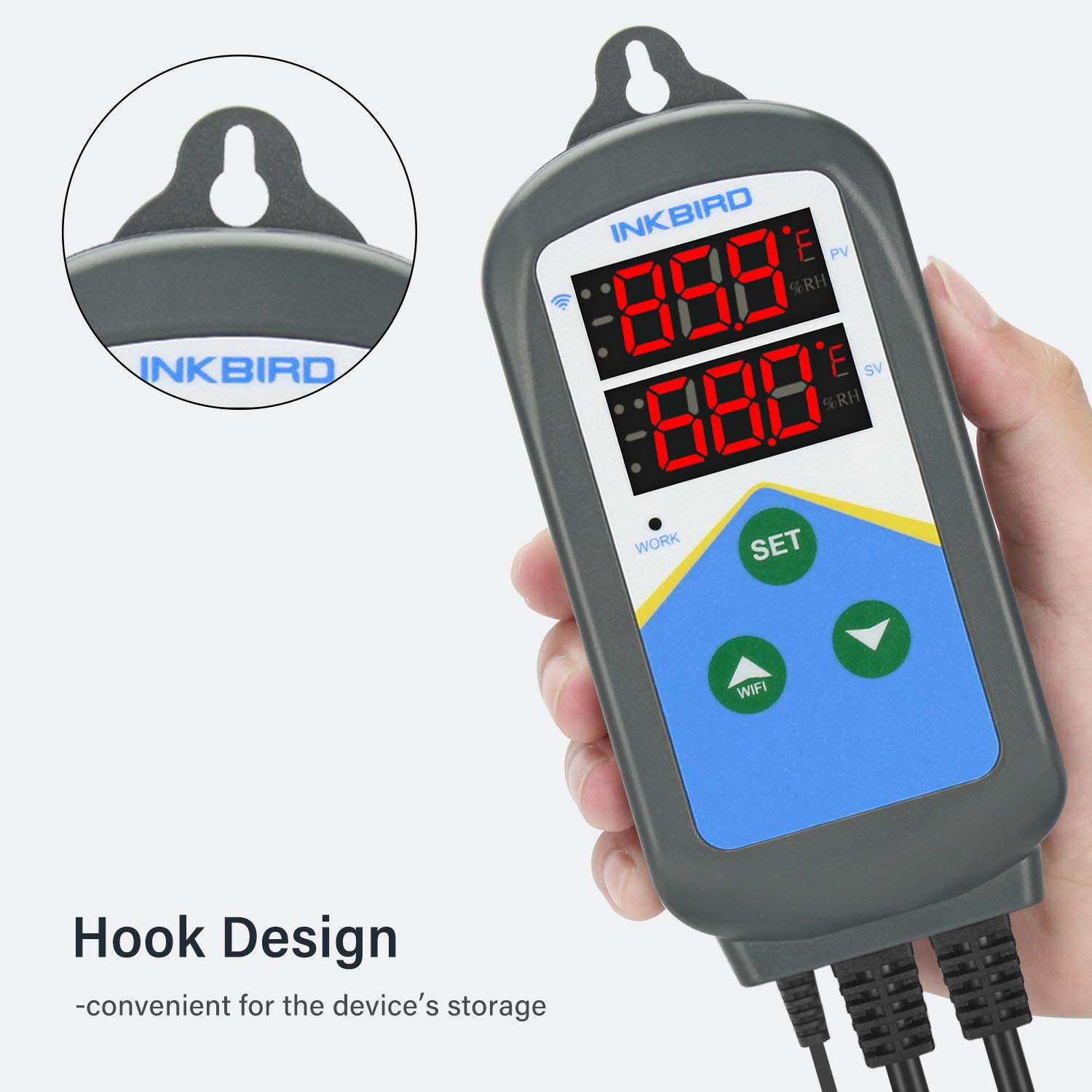 Inkbird ITC-306T WiFi Temperature Controller - 1200W 10A Smart Thermostat for Reptile Heat Lamp, Heat Mat & Home Brewing Fermentation | Remote Monitoring & Precise Temperature Control for Terrariums, Greenhouses & Home Brewing Kits
