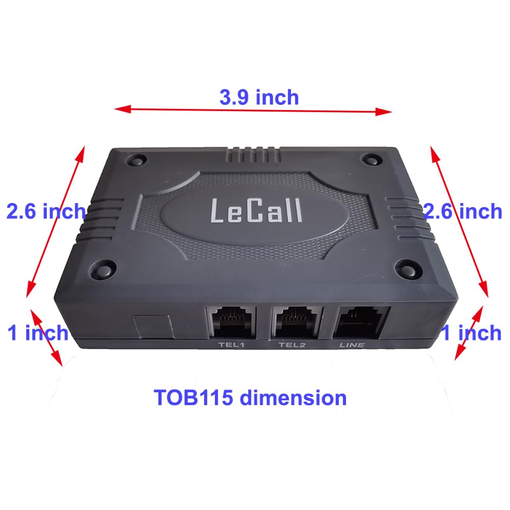 TOB115 Programmable Outgoing Call Blocker - Block Outbound, 911 & 411 Calls | Ideal for Businesses, Call Centers & Home Security Systems