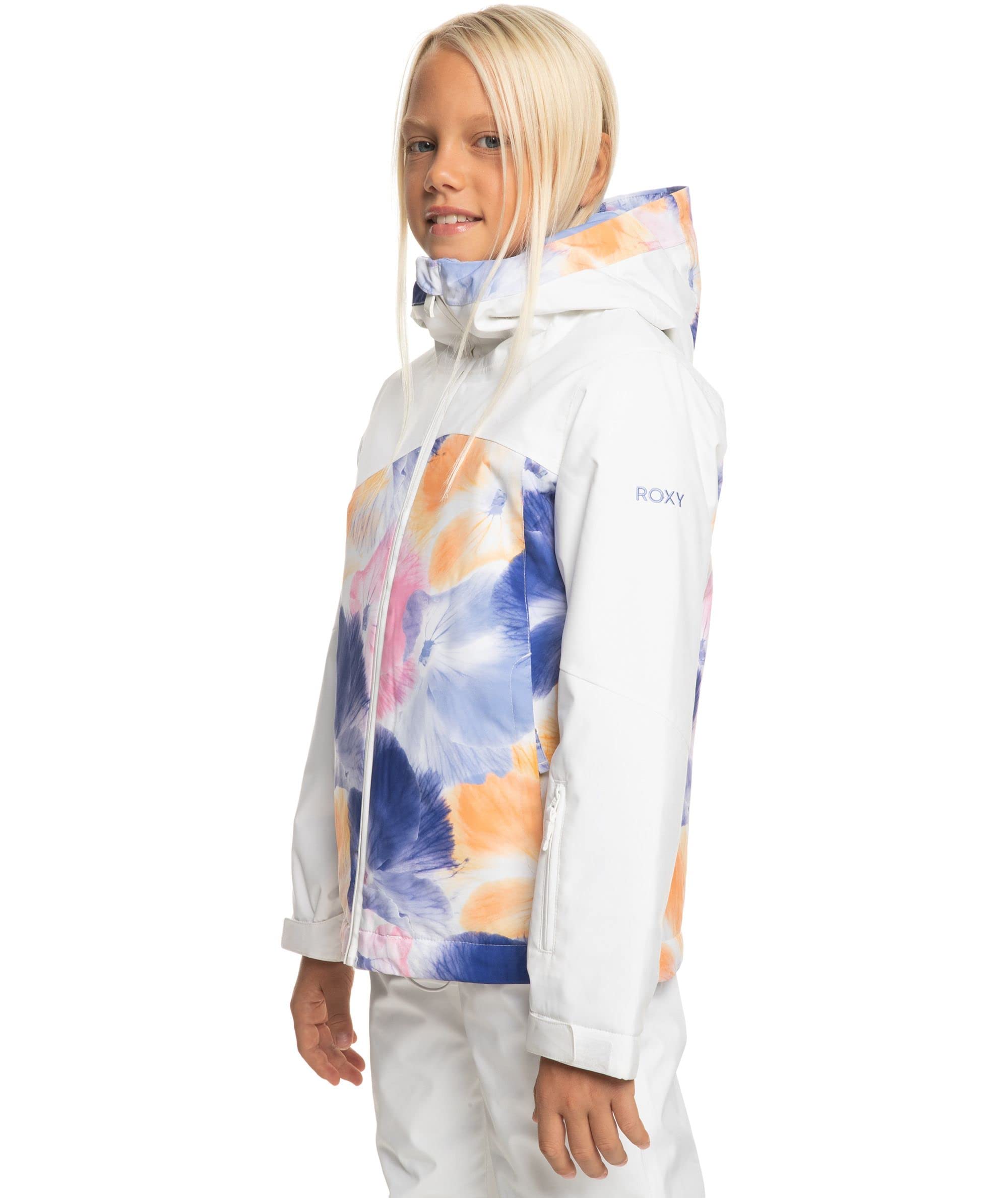 Roxy Girl's Greywood Insulated Snow Jacket with DryFlight Technology - Waterproof Winter Coat for Kids - Perfect for Skiing, Snowboarding & Outdoor Winter Activities