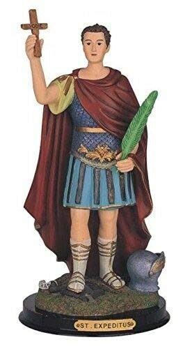 Saint Expedite Holy Statue - 12 Inch Religious Figurine for Home Altar, Prayer Room & Spiritual Decor | Perfect for Catholic Gifts, Church Display & Meditation Space