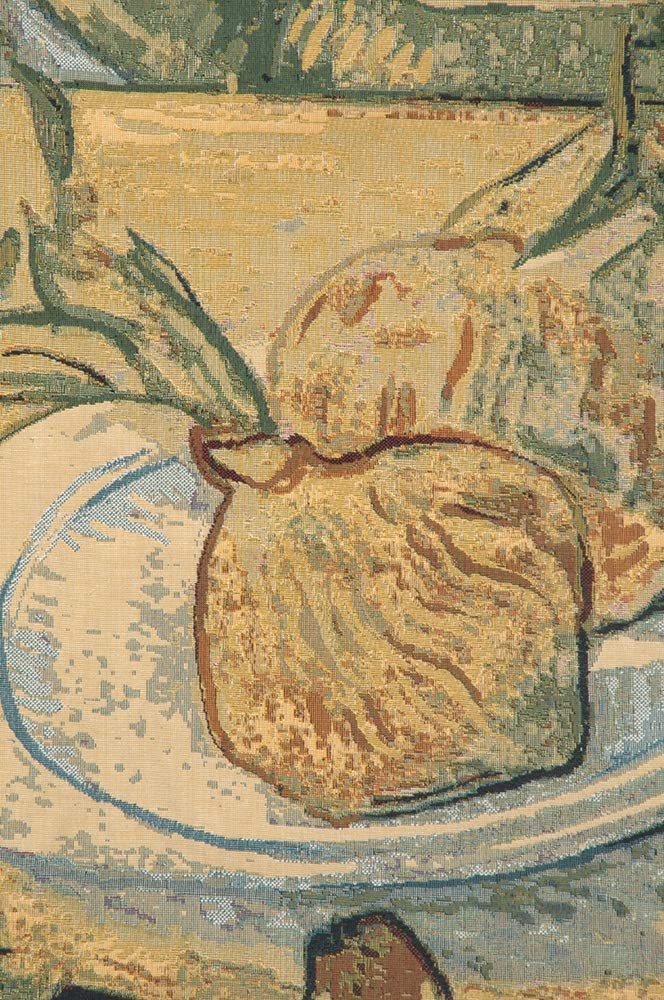 Charlotte Home Furnishings Italian Van Gogh Garlic Still Life Tapestry Wall Hanging 38x53 Inch - Viscose Cotton Polyester Blend Artwork for Living Room, Bedroom & Kitchen Decor