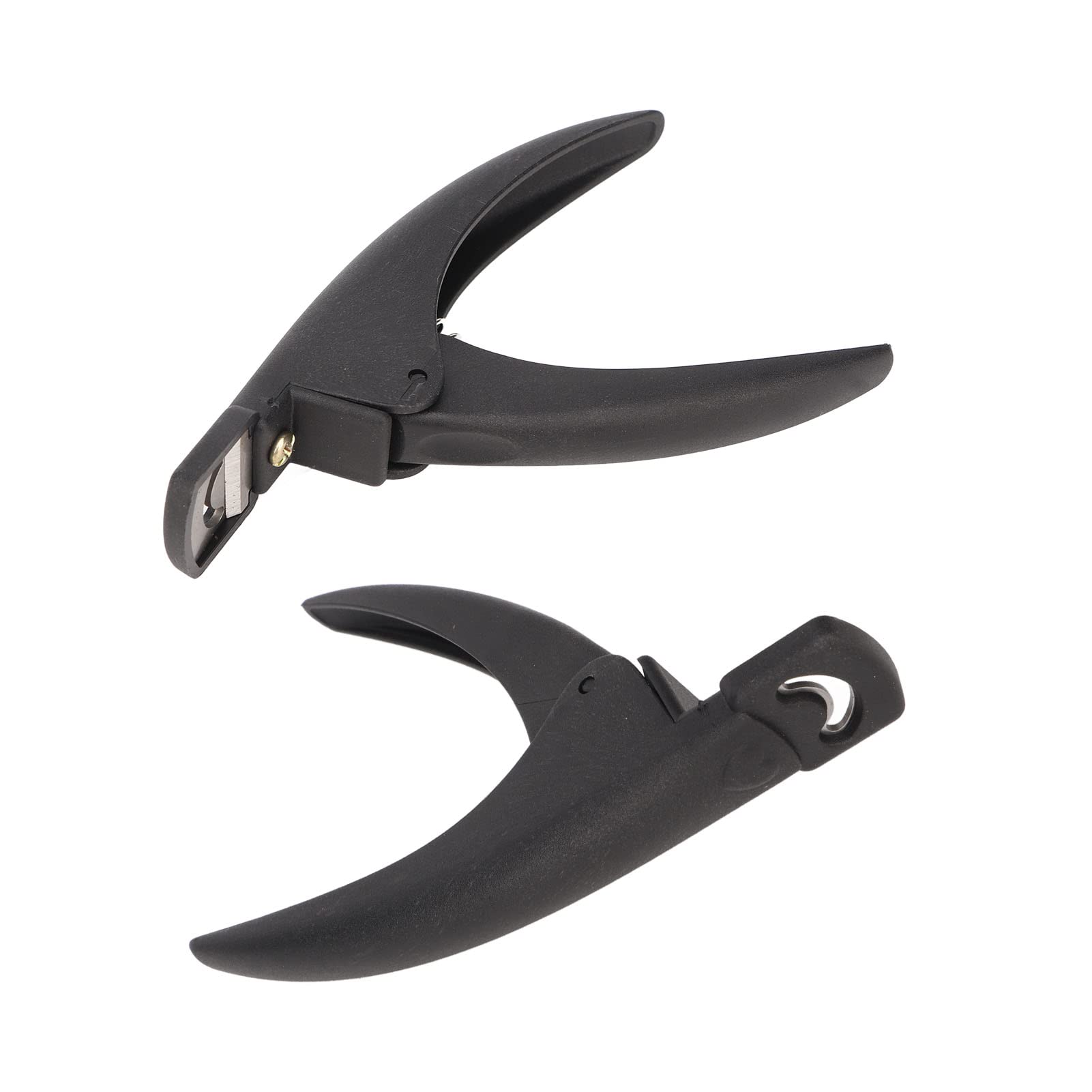 Professional Stainless Steel False Nail Tip Clipper - Adjustable Nail Cutter for French Manicure & DIY Nail Art (Black) | Perfect for Salon, Home Use & Nail Extension Application