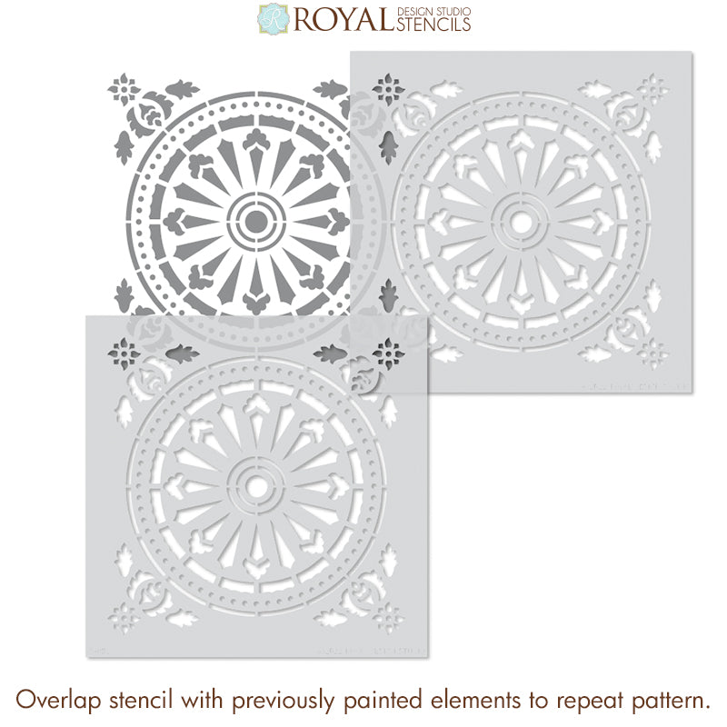 Delicate Tile Stencil - Reusable DIY Wall & Floor Stenciling Kit for Home Decor, Bathroom & Kitchen Renovation | Perfect for Creating Custom Patterns on Ceramic, Porcelain & Concrete Tiles