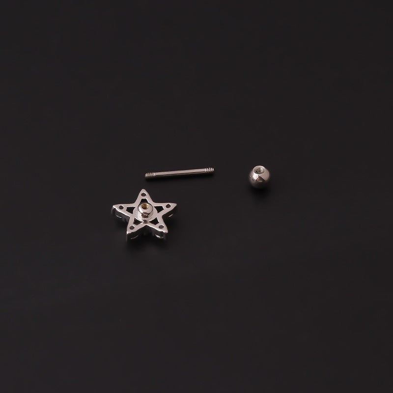 20G Cartilage CZ Star Helix Earring - Hypoallergenic Surgical Steel Body Jewelry for Women | Perfect for Piercing, Everyday Wear & Special Occasions