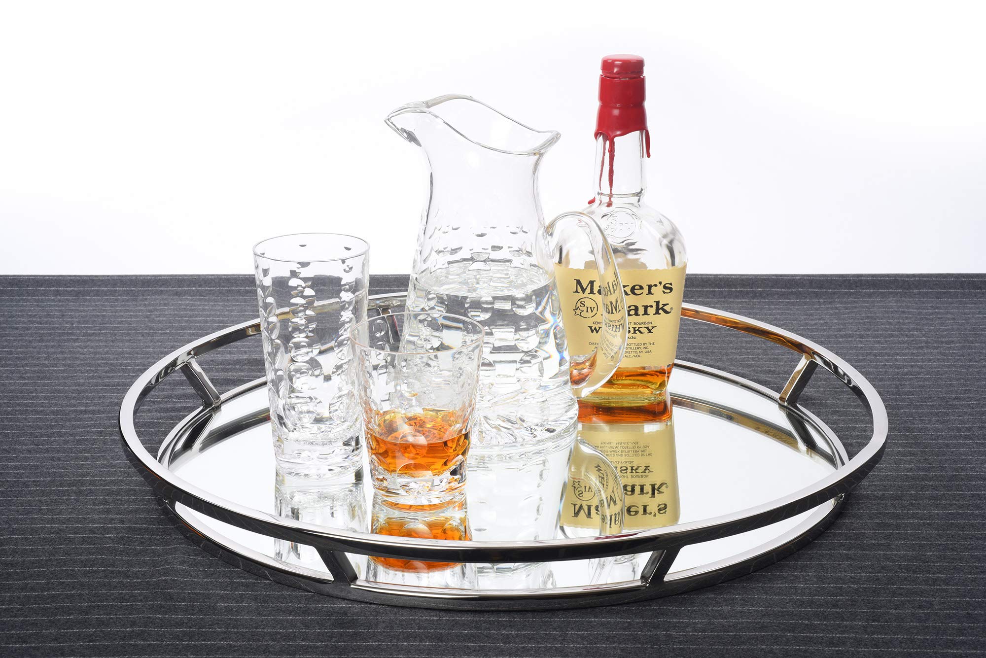 IMPULSE! Greenwich Medium Circle Mirror Tray - 16.5