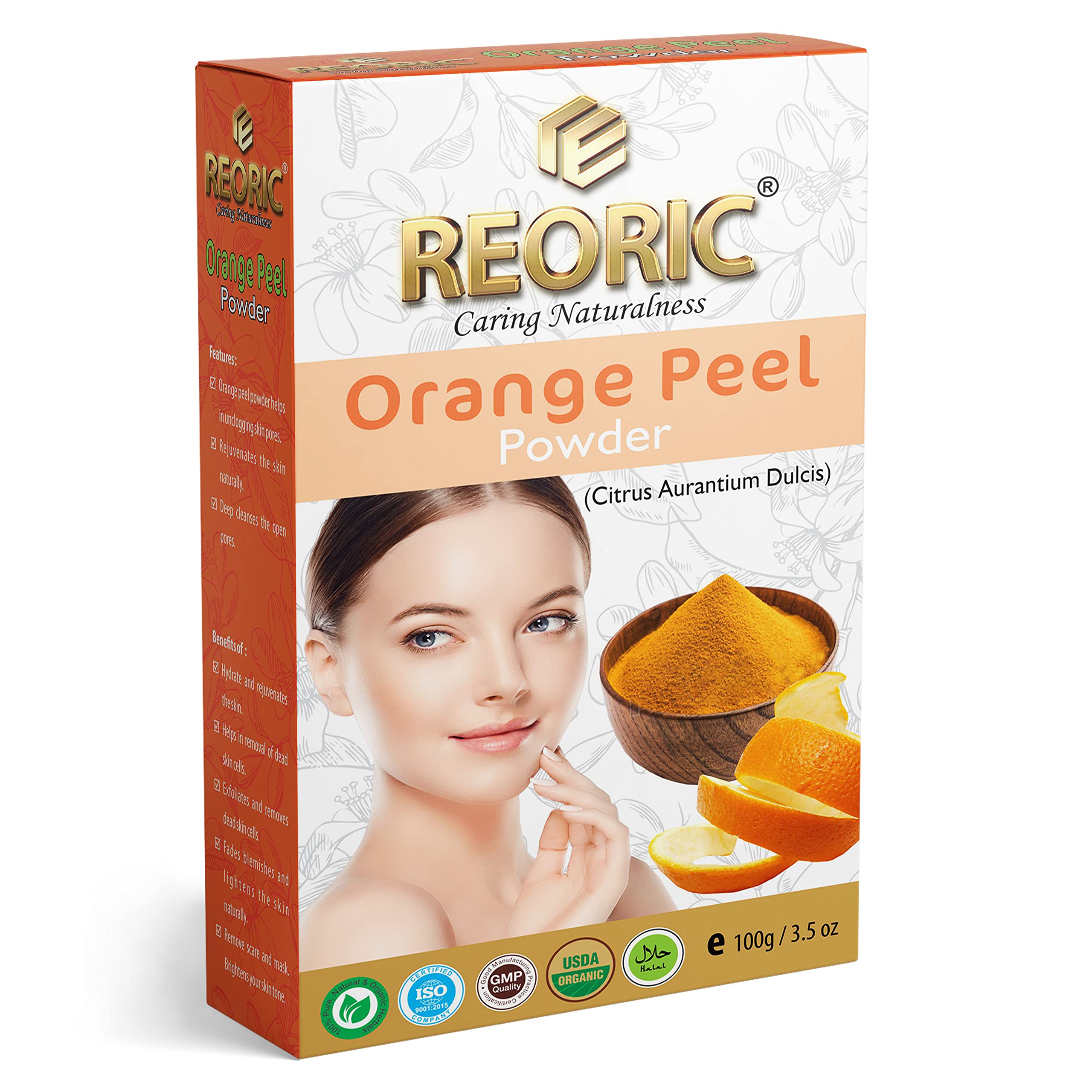 Reoric Pure Multani Mitti Powder for Face - Rose Powder & Sandalwood Facial Mask | Orange Peel Powder for Oil Control | Santra Chilka Powder | 300g Pack of 3 | Natural Clay Mask for Acne, Blackheads & Glowing Skin | DIY Beauty Treatment for Oily & Combination Skin