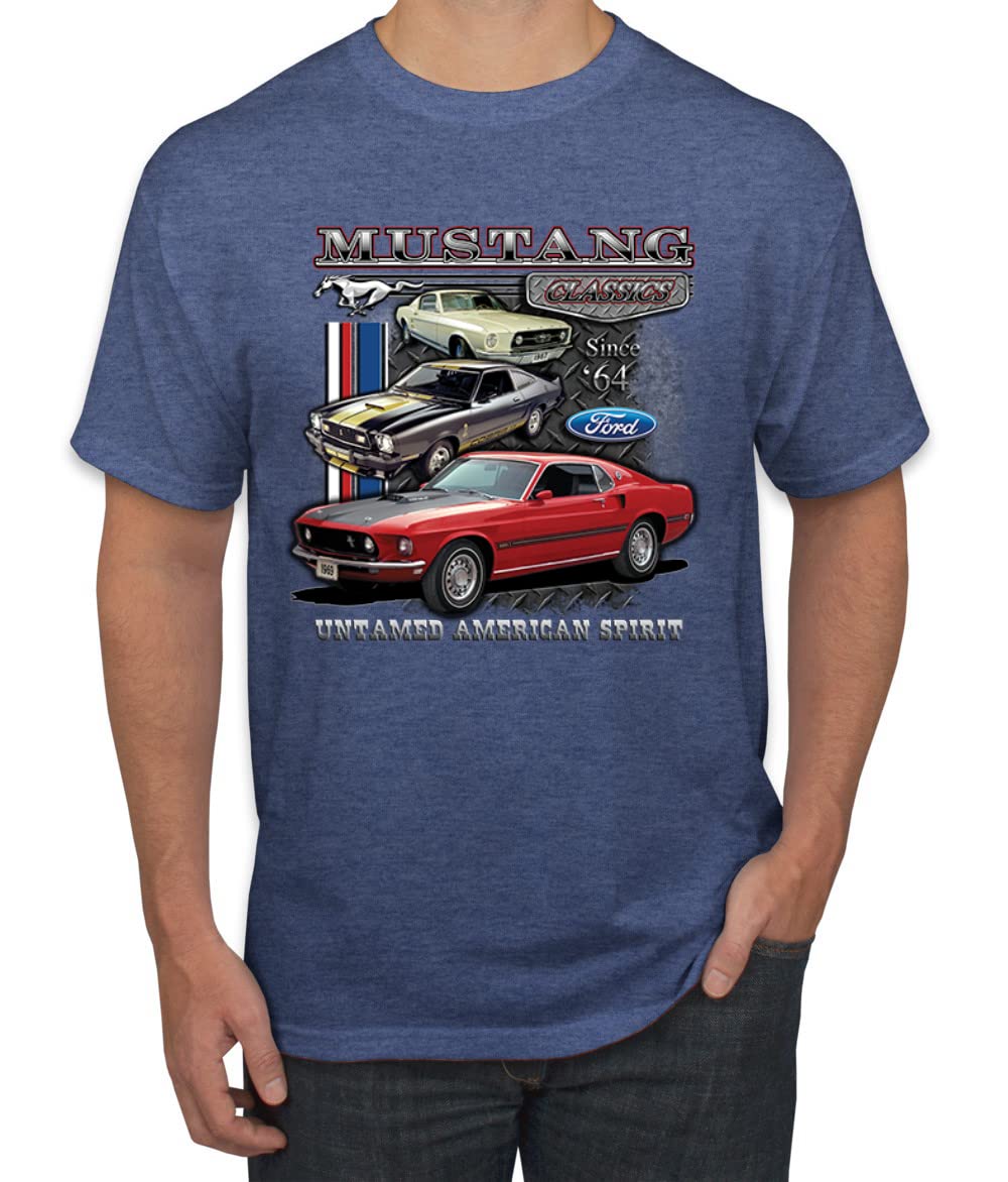 Ford Mustang Classic American Muscle Car Graphic T-Shirt for Men | Vintage Automotive Tee | Casual Wear, Car Enthusiast Gift, Road Trip Outfit