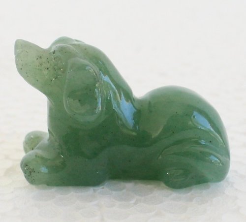 Feng Shui Small Jade Dog Statue - Handcrafted Lucky Charm for Home & Office Decor, Perfect for Wealth & Prosperity