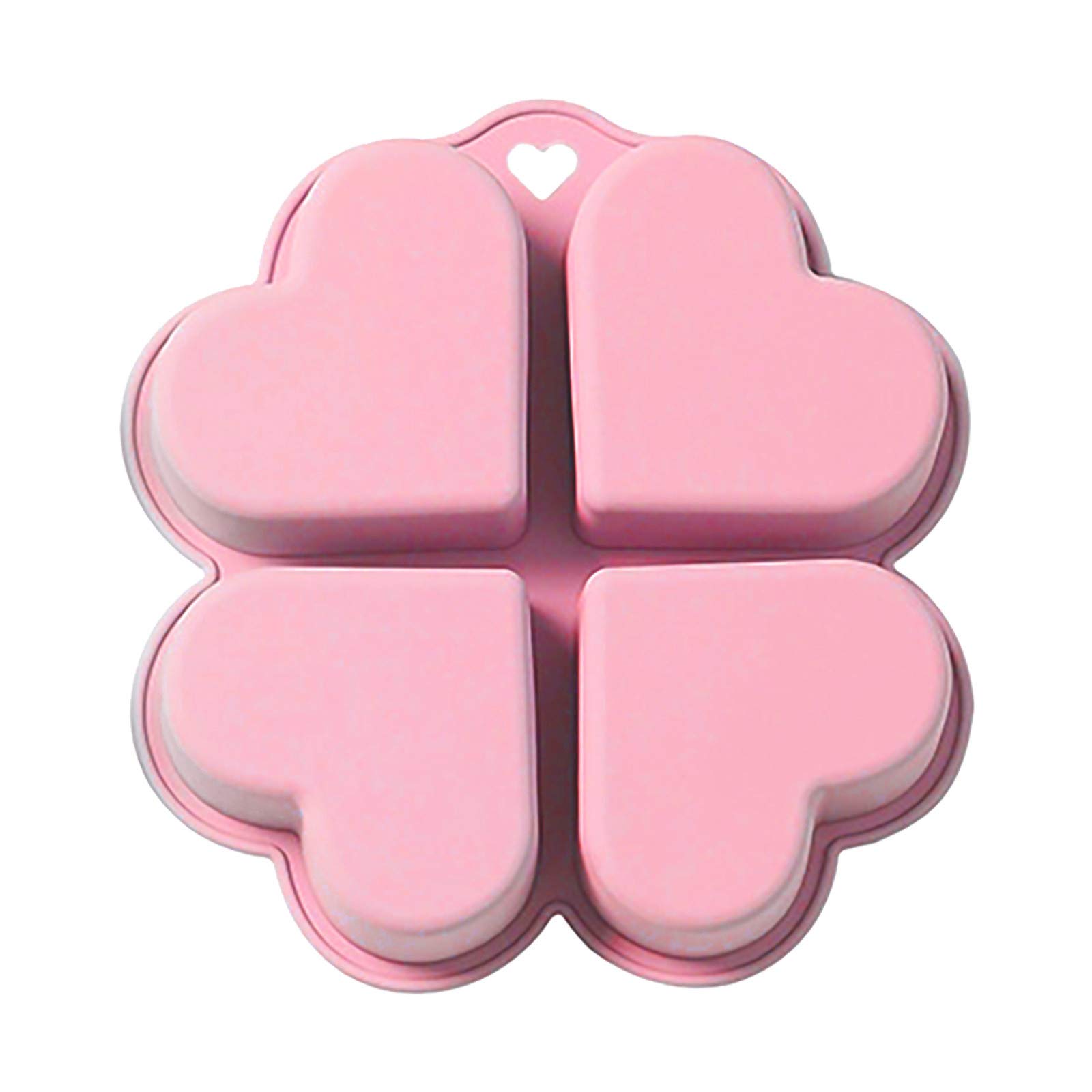 4 Cavity Heart-Shaped Silicone Cake Mold - Valentine's Day Baking, Candy & Chocolate Making, Jelly Pudding & Soap Molds - Perfect for Romantic Desserts, DIY Gifts & Party Treats