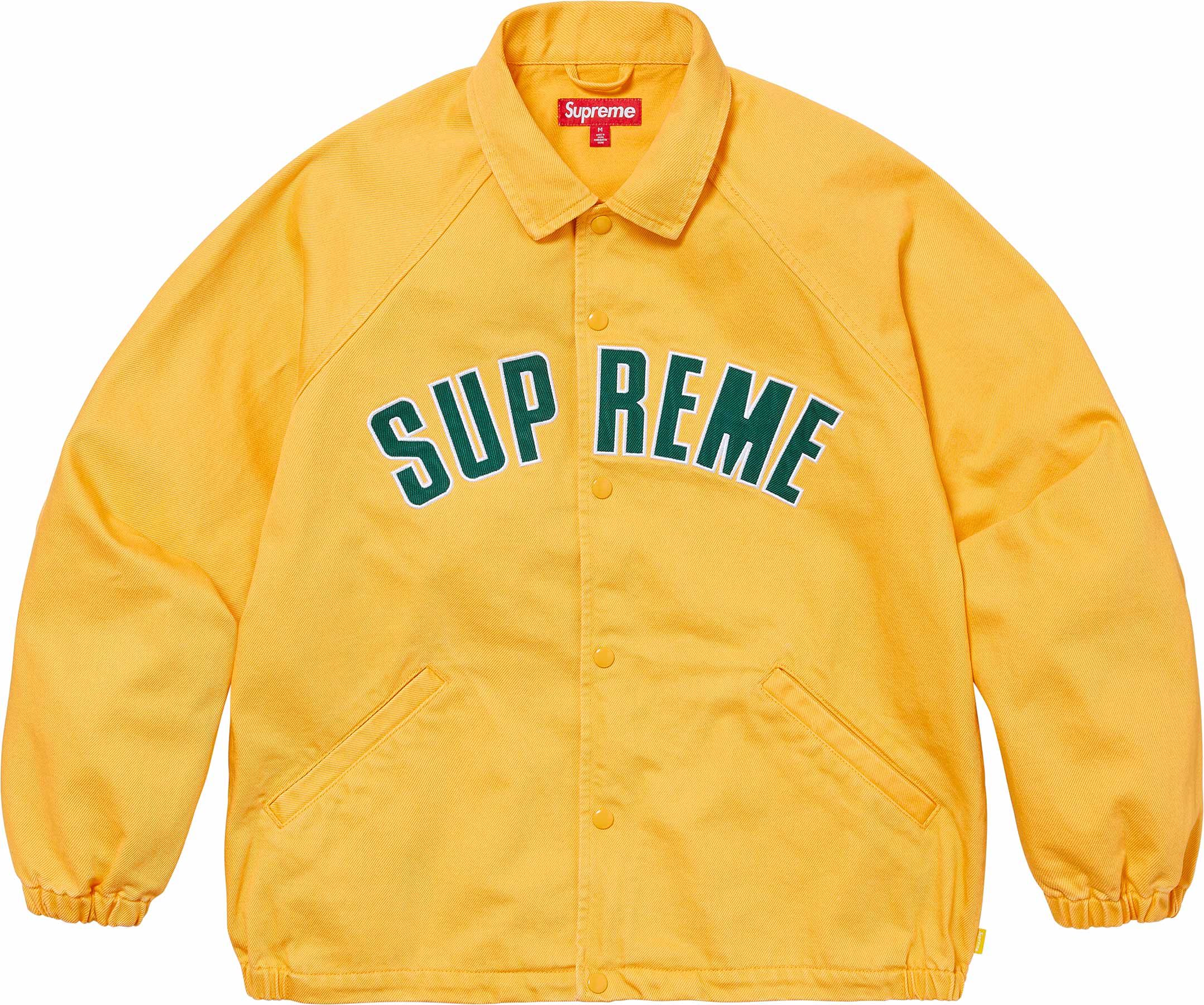 Supreme Arc Denim Coaches Jacket - Yellow | Vintage Streetwear Jacket for Men | Perfect for Urban Fashion & Casual Outfits