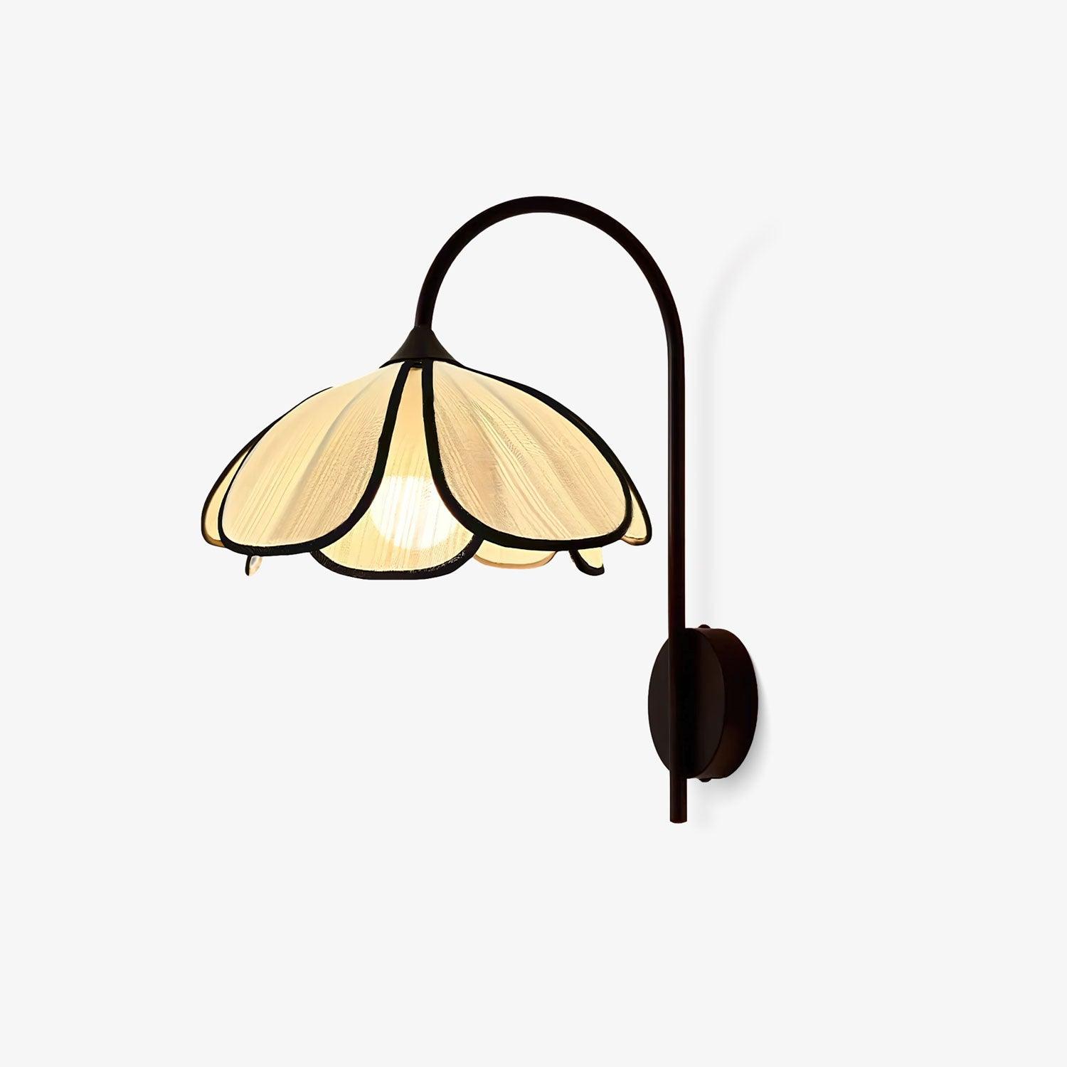Burnt Petal Wall Lamp - Vintage Industrial Style Sconce Lighting for Bedroom, Living Room & Hallway - Dimmable Edison Bulb Fixture for Home Decor