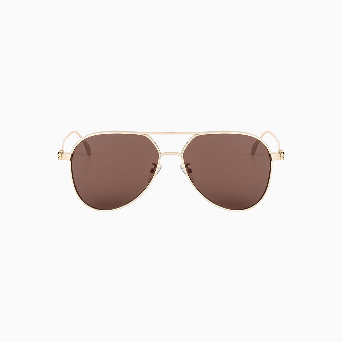 Alexander McQueen Gold Brown Sunglasses for Women - Luxury Designer Sunglasses with UV Protection - Perfect for Beach, Travel & Outdoor Activities