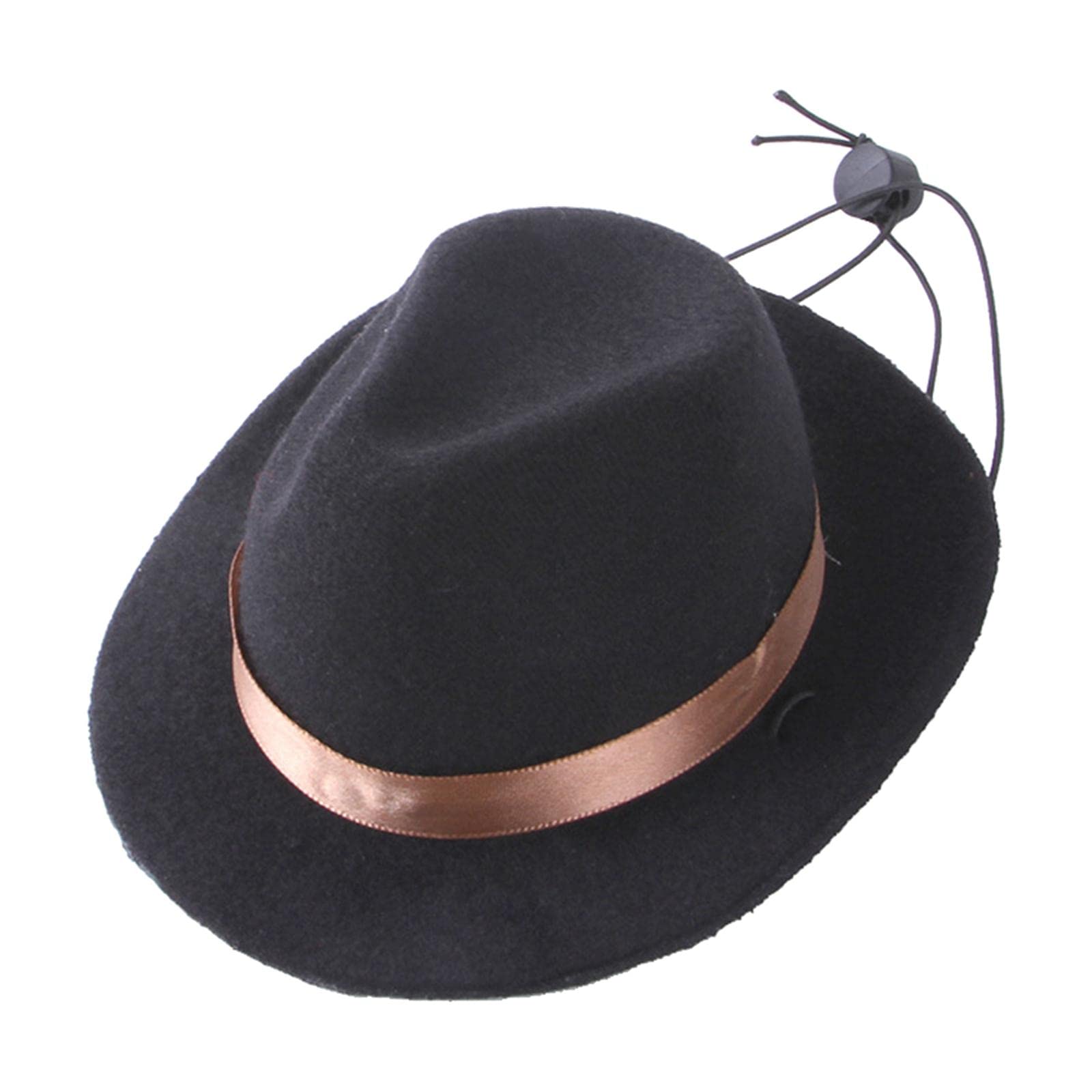 Baoblaze Pet Cowboy Hat for Small & Medium Dogs - Western Costume Accessory for Dogs & Rabbits - Black Cowboy Hat for Holiday Photos & Dress-Up Parties