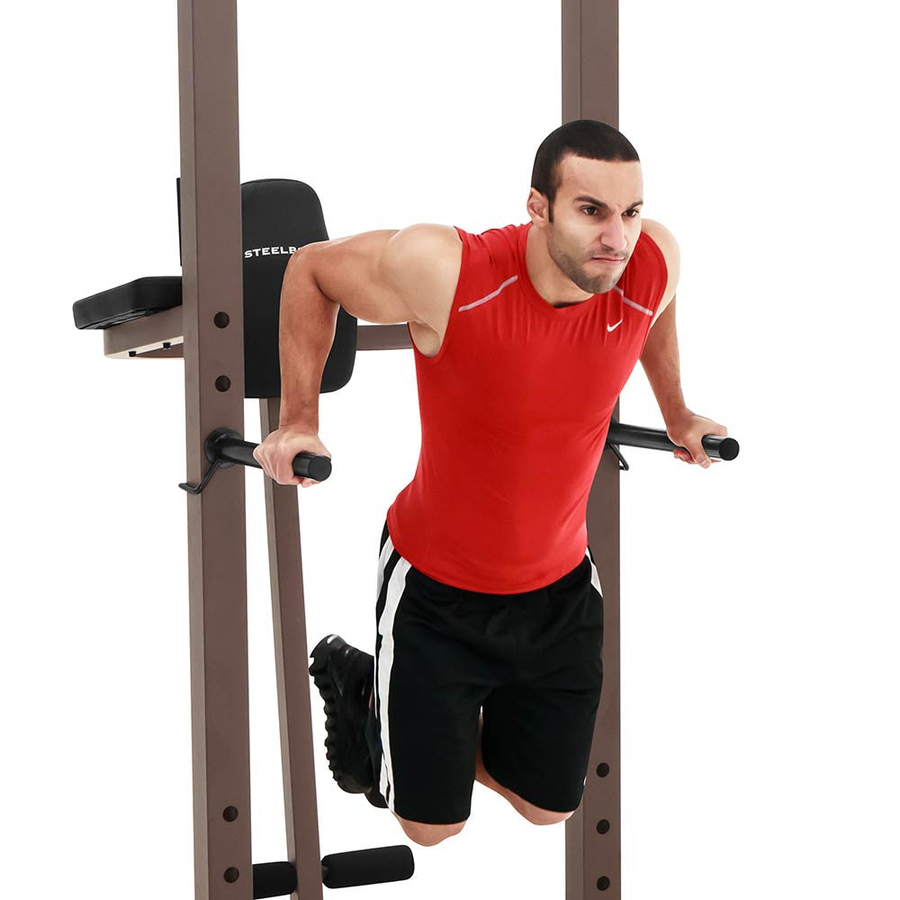 SteelBody STB 98501 Power Tower - Heavy Duty Pull Up & Dip Station for Home Gym - Perfect for Strength Training, Calisthenics & Full Body Workouts