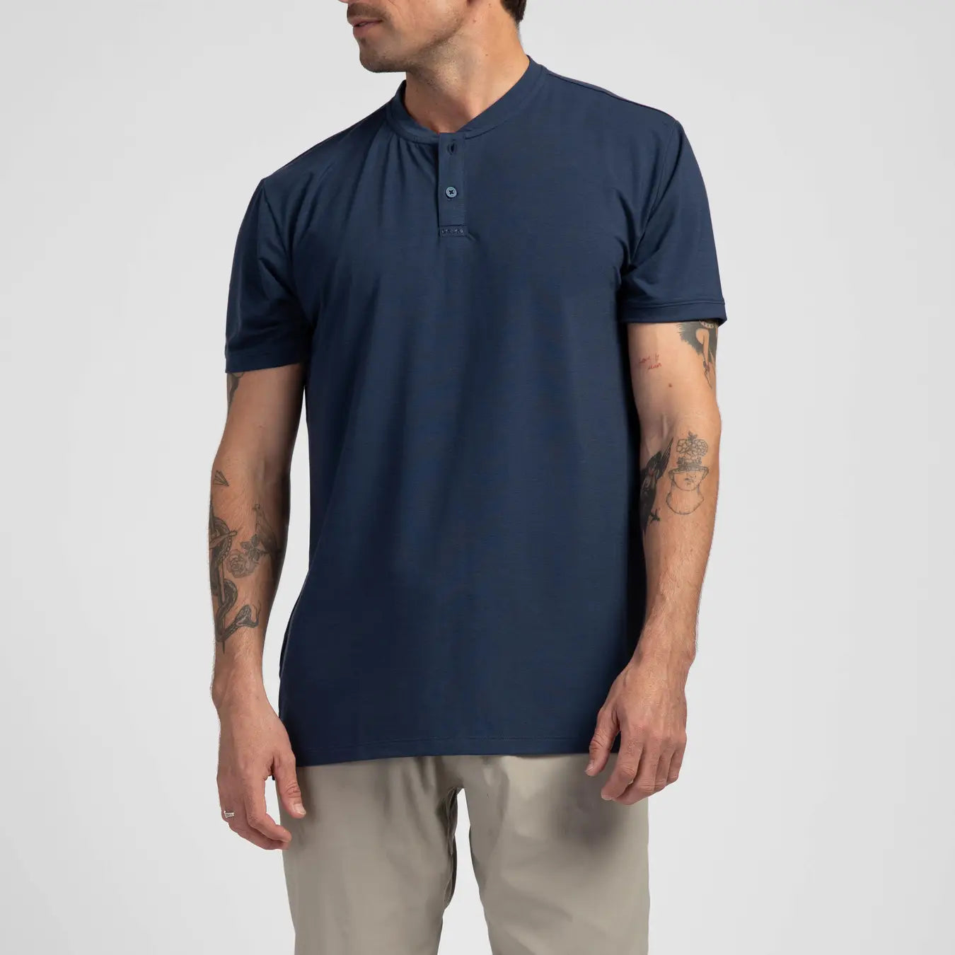 TRUE LUX Mock Polo Shirt for Men - Comfortable & Stylish Casual Wear for Work, Golf & Everyday Outfits