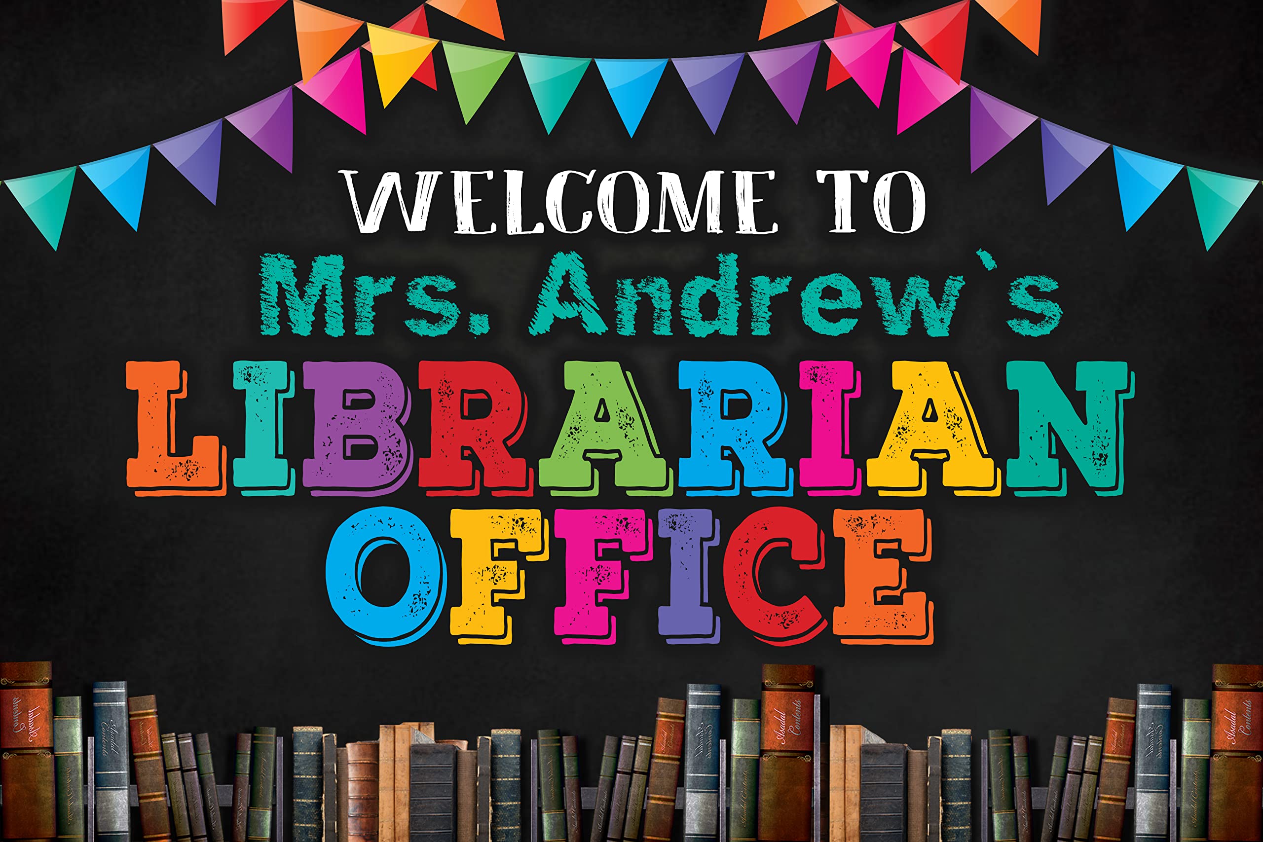 Personalized Librarian Office Welcome Poster for Classroom - 11''x17'' Teacher & School Decor - Perfect for Classroom Signs, Teacher Appreciation, and Back-to-School Decorations