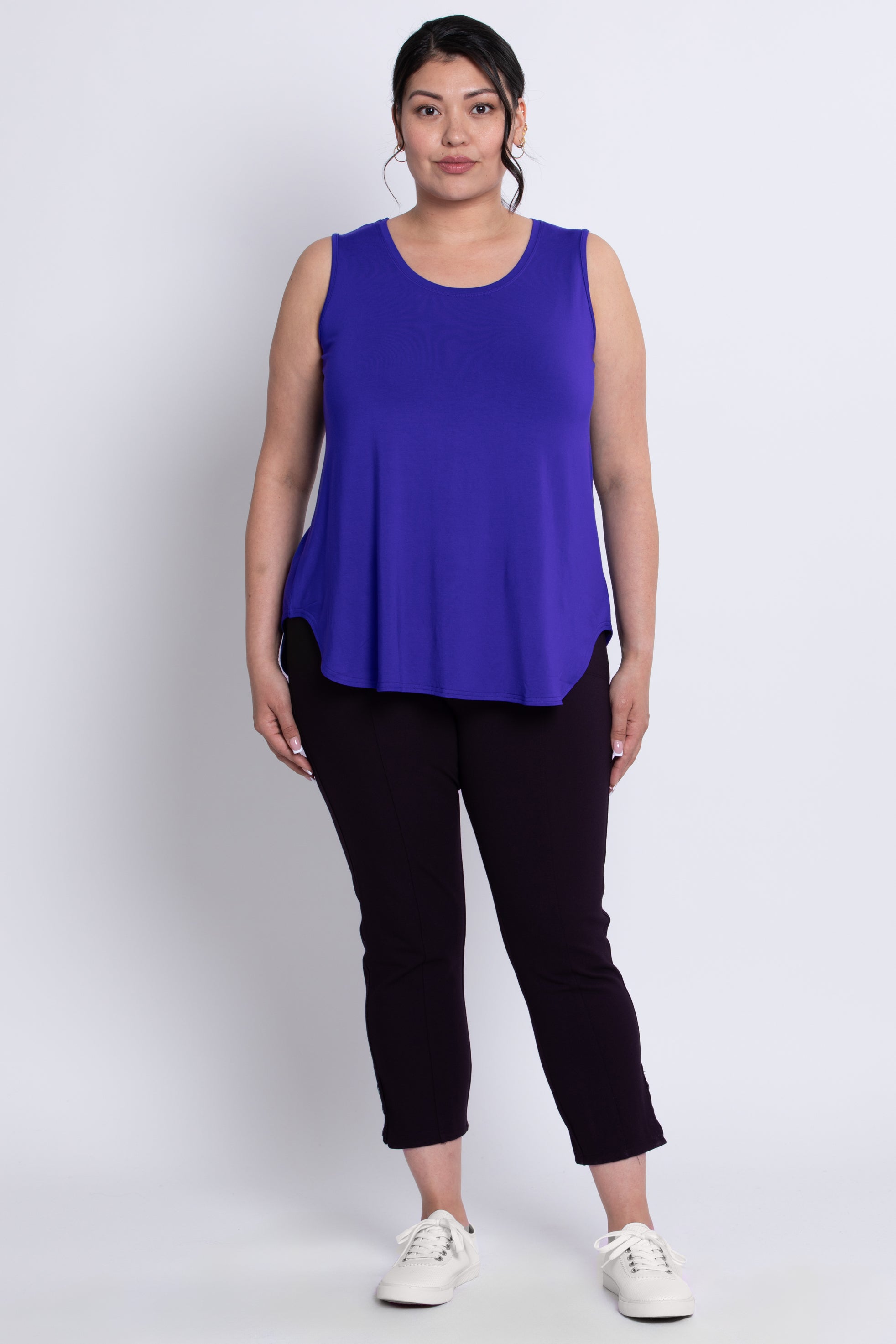 Stylish Jazz Tank Top in Violet - Soft Bamboo Fabric for Women - Perfect for Yoga, Workouts & Casual Wear