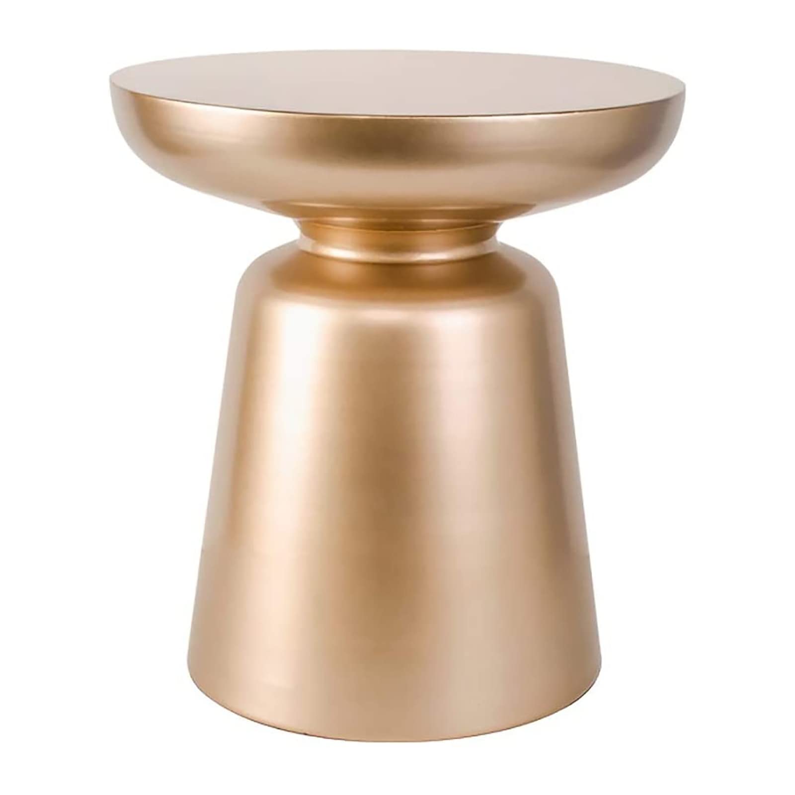 Luxury Metal Side Table - Movable Small Coffee Table for Living Room, Bedroom & Office (40x43cm, Gold) - Perfect for Sofa, Bedside & Corner Decor