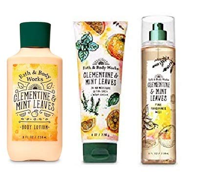 Bath and Body Works Clementine & Mint Leaves Gift Set - Moisturizing Body Lotion, Refreshing Fragrance Mist & Ultra Shea Body Cream - Perfect for Holidays, Birthdays & Self-Care Gifts