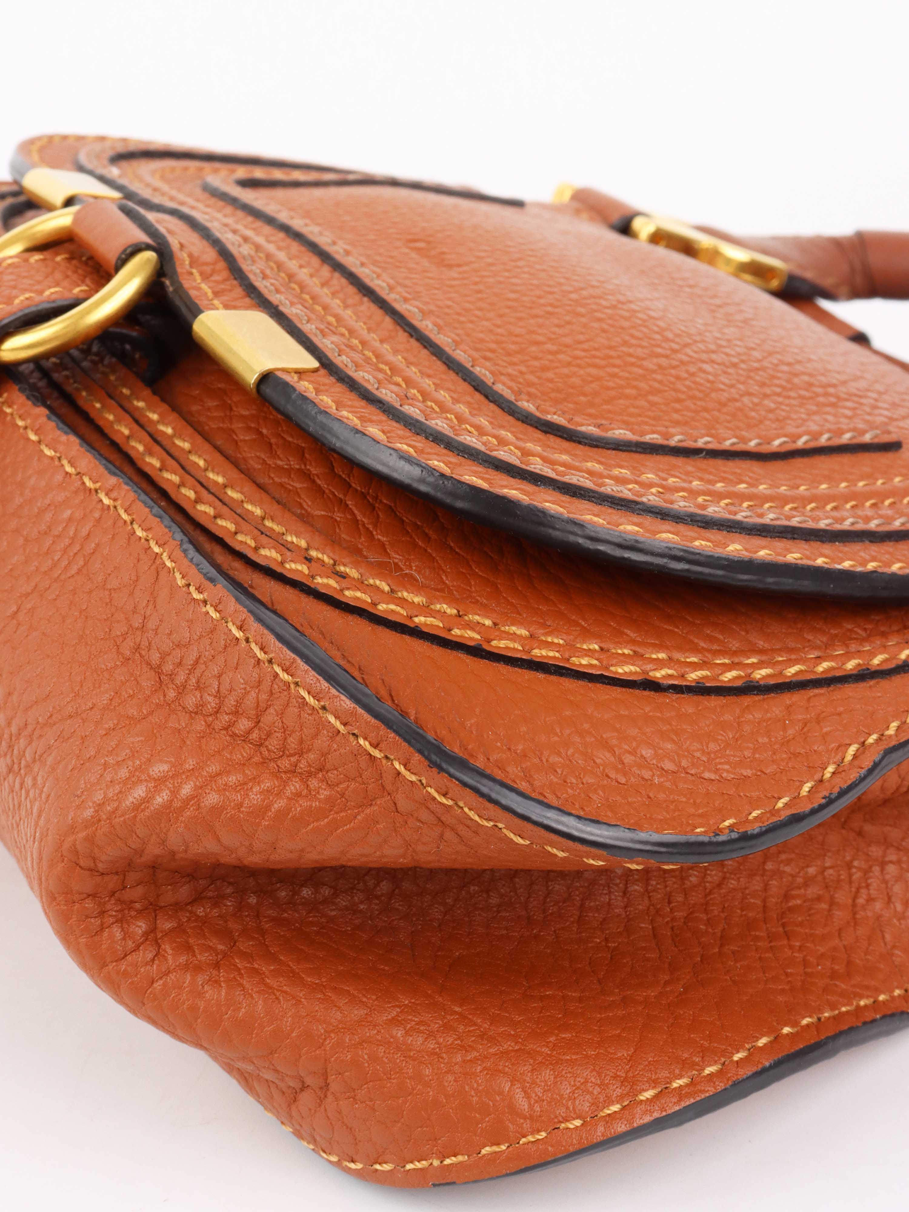 Chloe Brown Mini Marcie Crossbody Bag - Stylish Leather Shoulder Purse for Women | Perfect for Date Night, Travel & Everyday Use