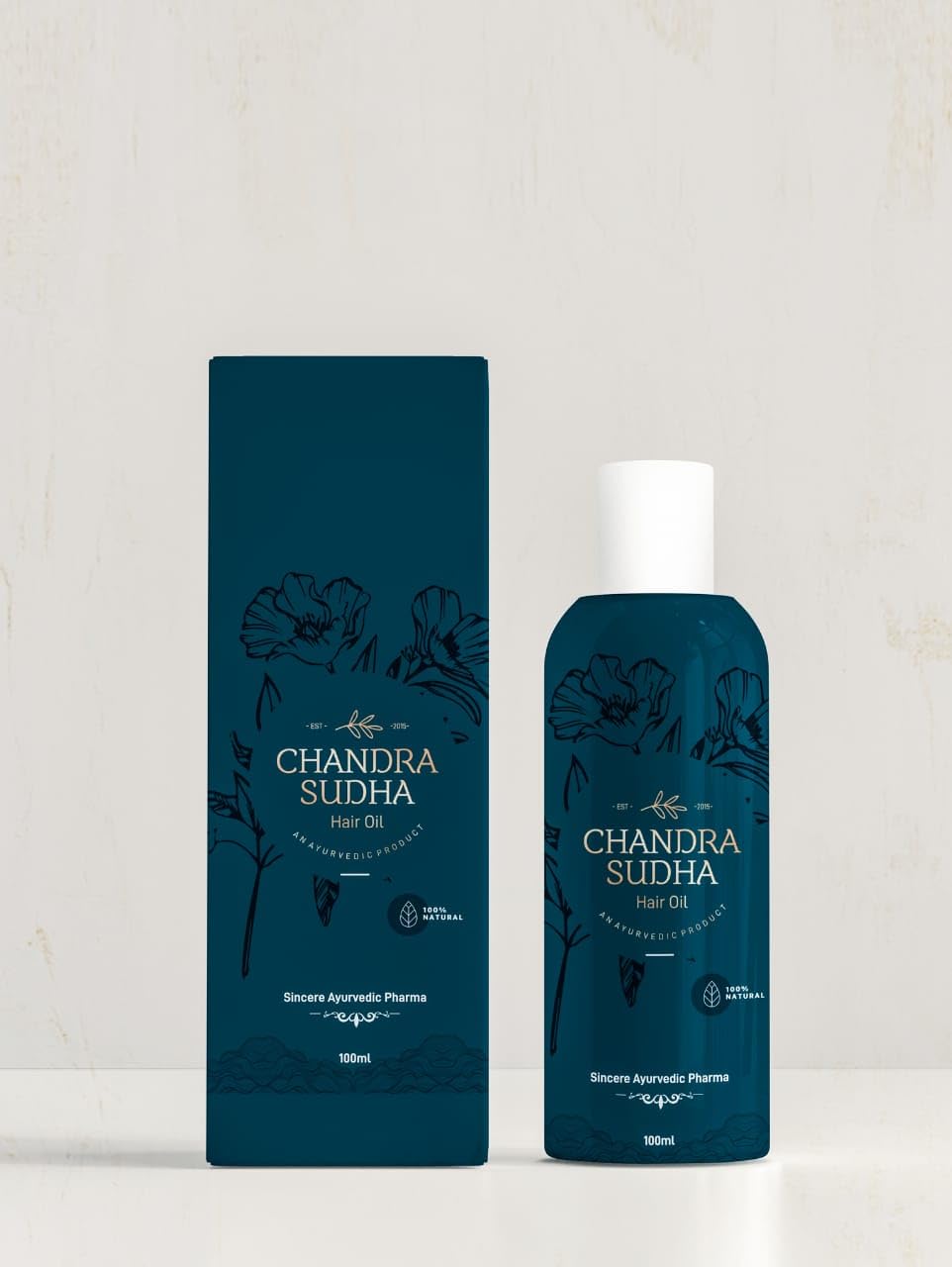 CHANDRA SUDHA Herbal Hair Growth Oil for Men, Women & Kids - Promotes Stronger Hair, Reduces Hair Fall & Controls Dandruff (100ml) - Perfect for Daily Hair Care & Scalp Treatment