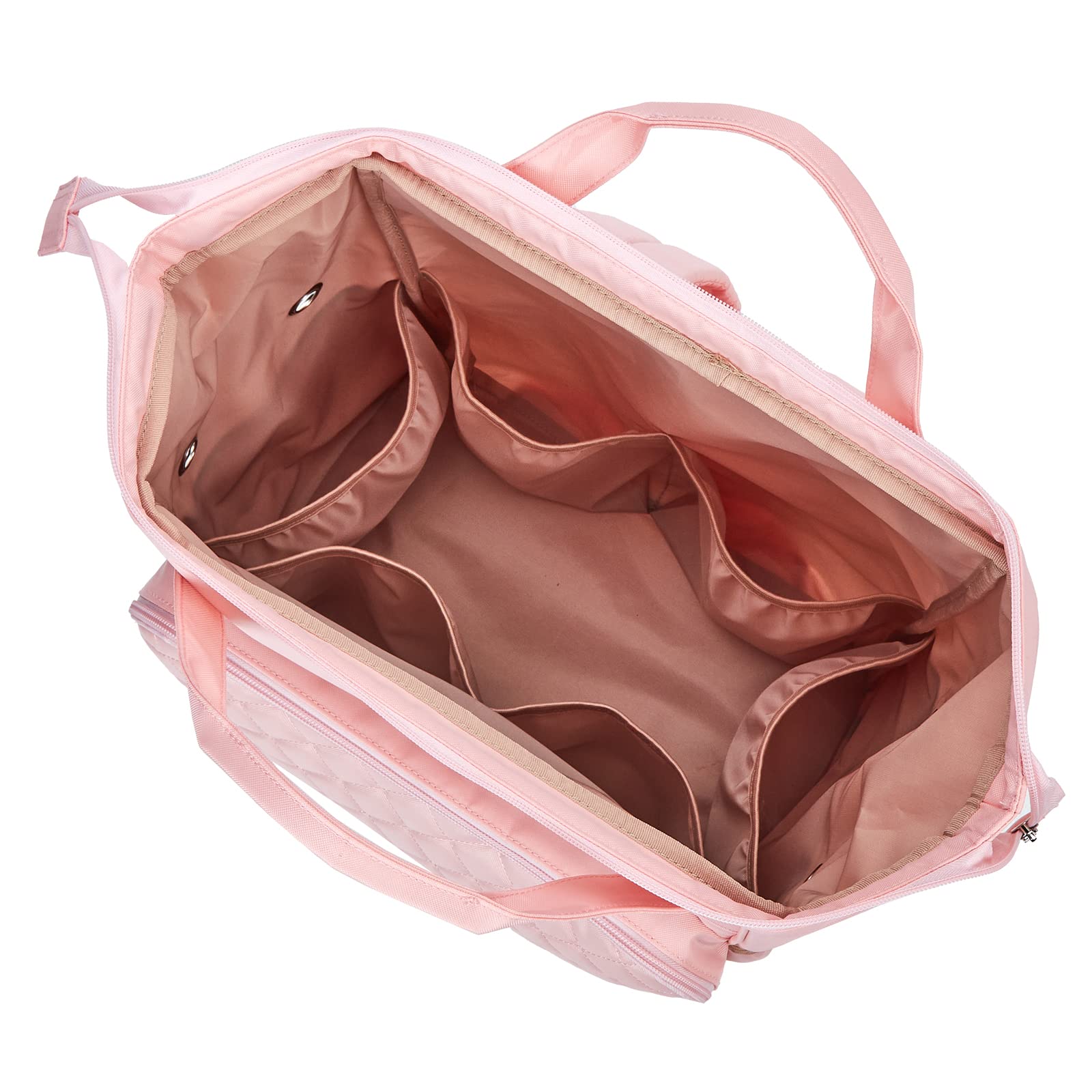 HOMEST Knitting Bag Backpack - Large Crochet Storage Organizer with Custom Front Pocket for Yarn, Needles & Supplies | Pink Yarn Holder for Knitting & Crocheting Projects | Perfect for Travel, Crafting & Home Organization