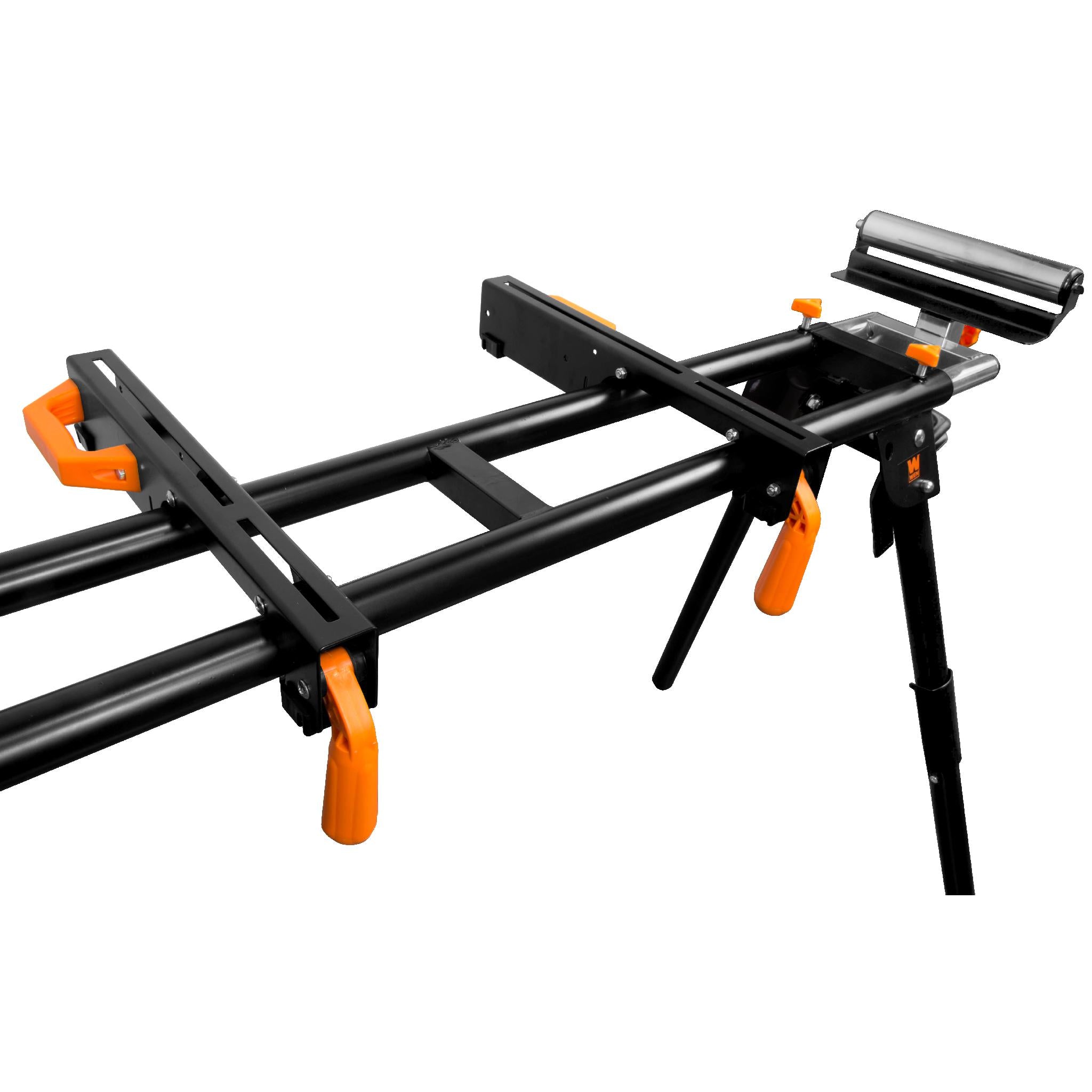 WEN MSA330 Collapsible Rolling Miter Saw Stand with 3 Onboard Outlets - Portable Workbench for Woodworking, DIY Projects, and Jobsite Use