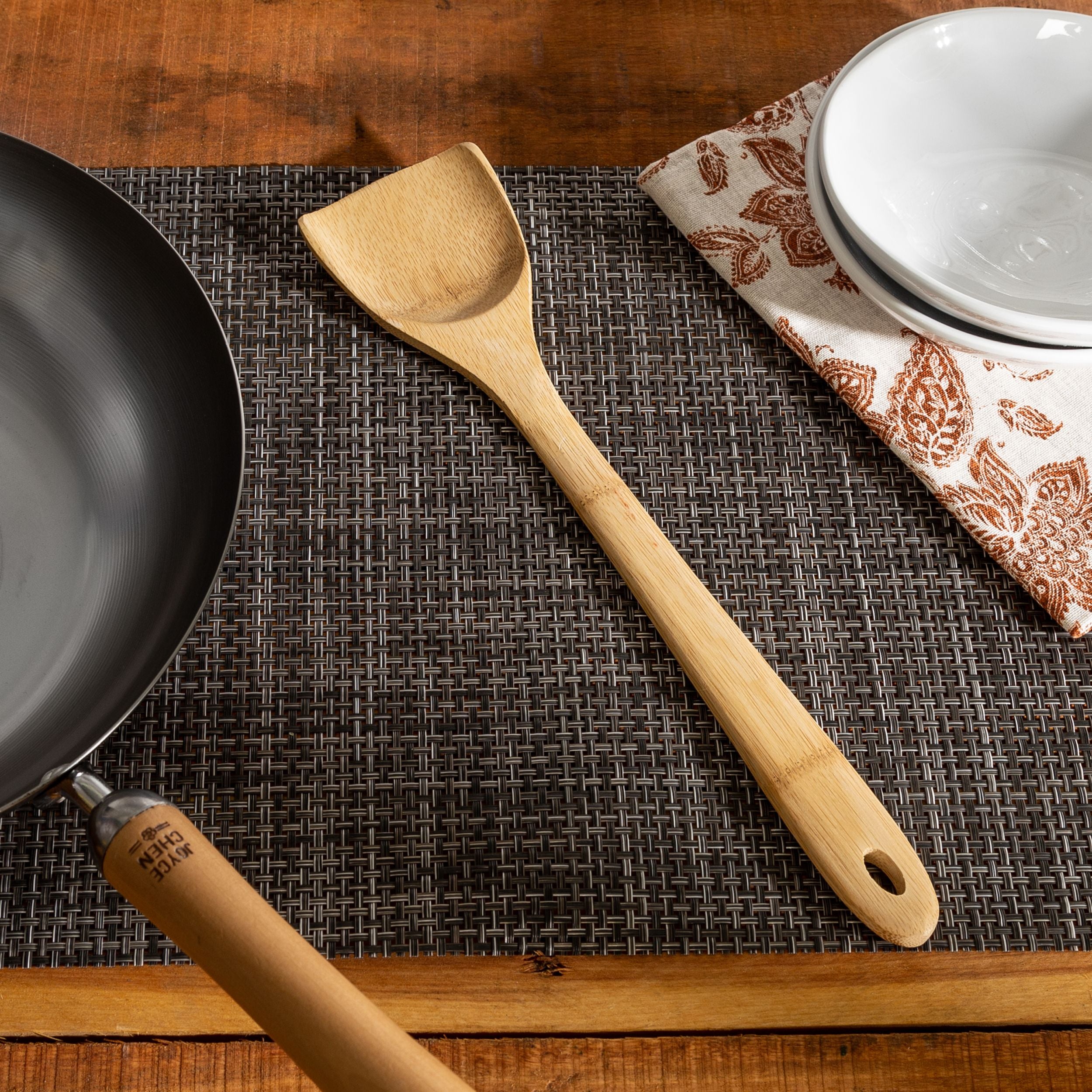 Premium 11-Piece Burnished Bamboo Utensil Set - Eco-Friendly Kitchen Tools for Cooking, Serving & Dining - Perfect for Home Chefs & Sustainable Living