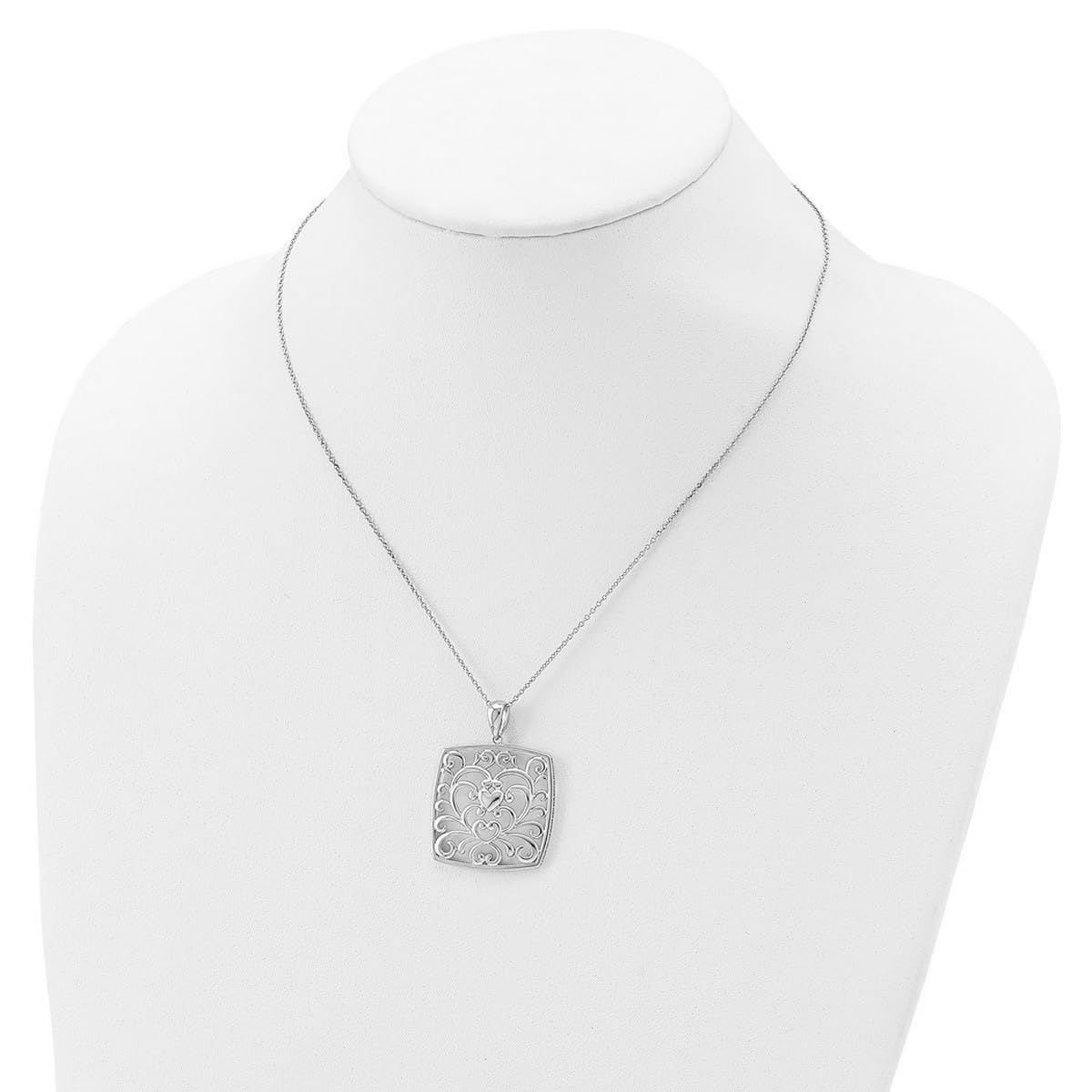 925 Sterling Silver Oxidized Antique Spring Ring Pendant Necklace for Women - 18 Inch Handmade Jewelry with Polished Finish | Perfect for Gifts, Parties & Everyday Wear