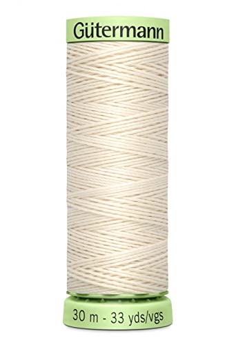 Gutermann Top Stitch Button Twist Strong Sewing Thread - 30m (802) - High Quality Thread for Sewing, Quilting & Crafting - Perfect for Buttons, Zippers & Heavy Fabrics