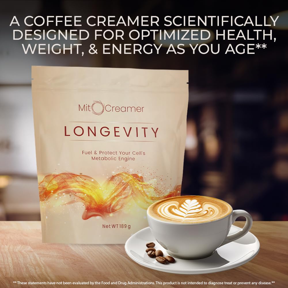 Lifeboost Longevity Mitocreamer - Best MCT Oil & Collagen Coffee Creamer Powder for Keto Diet - Dairy Free, Gluten Free, Sugar Free Energy Booster - Perfect for Morning Coffee, Workout Fuel & Low-Carb Lifestyle