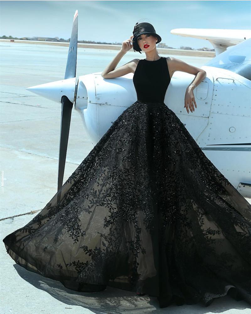 Elegant A-Line Black Lace Floor-Length Prom Dresses for Homecoming, Formal Events & Evening Parties - Plus Size Options Available
