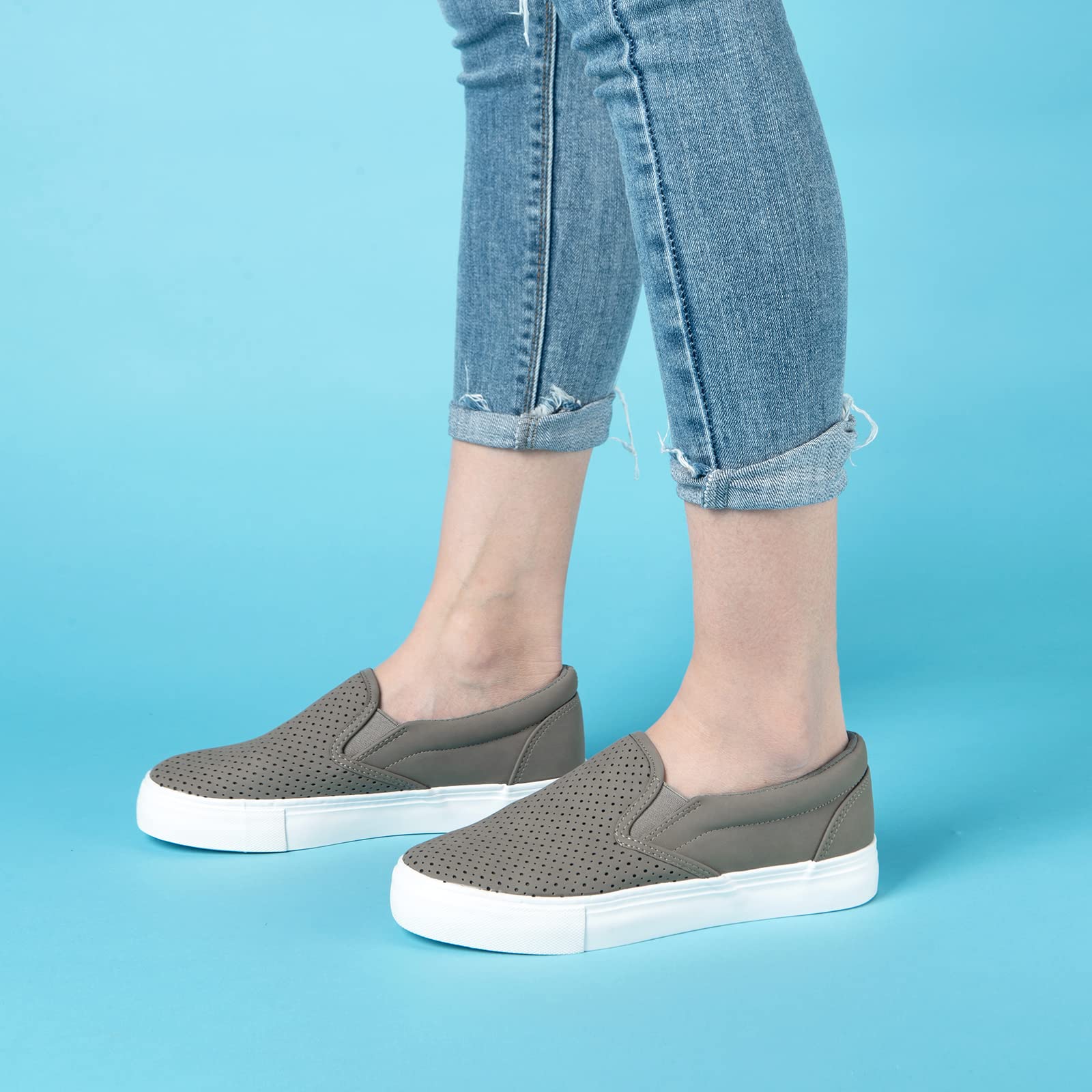 JENN ARDOR Women's Slip-On Sneakers - Comfortable Memory Foam Loafers for Walking, Casual & Fashion | Perfect for Work, Travel & Everyday Wear