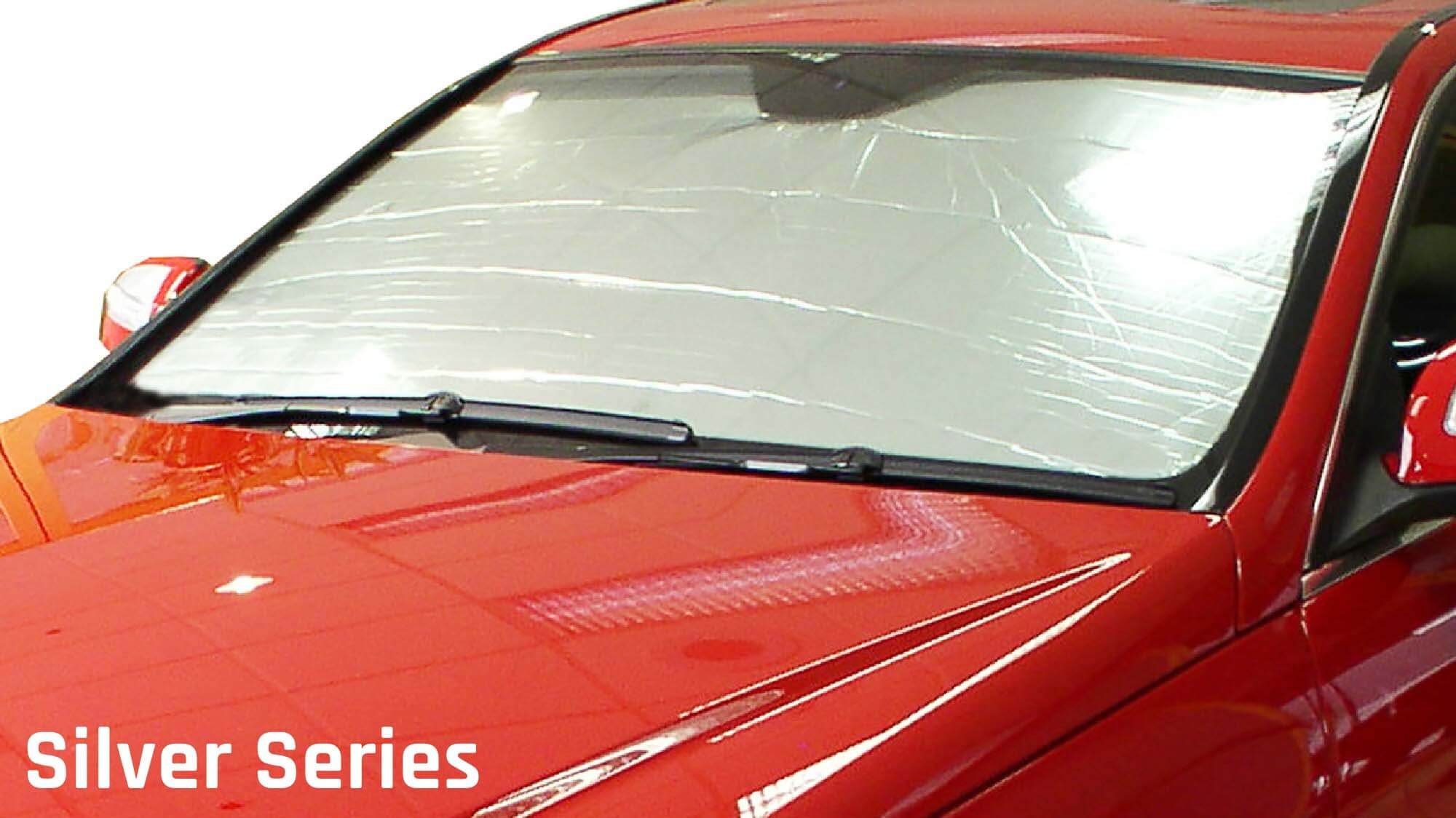Custom-Fit HeatShield Windshield Sun Shade for 2004-2009 Chevrolet C7500 Kodiak Truck (Standard Cab) - Silver Series with Rear View Mirror Cutout | UV Protection & Heat Reduction for Parking & Summer Use