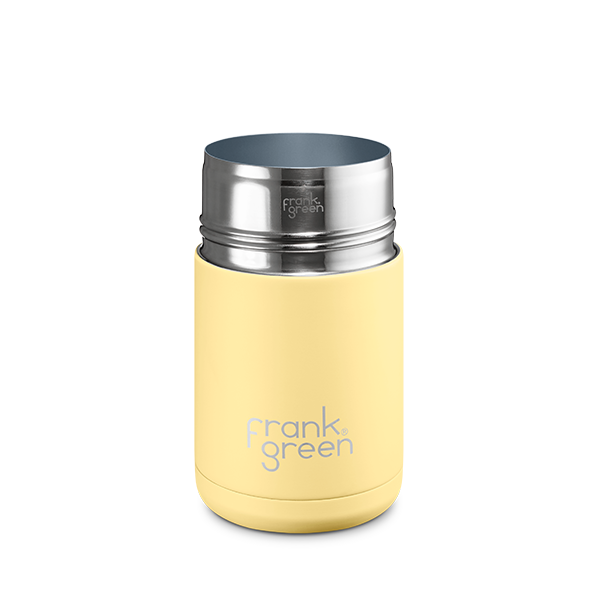 Eco-Friendly Ceramic Reusable Coffee Cup with Lid - 10oz (295ml) - Perfect for Home, Office & Travel Use