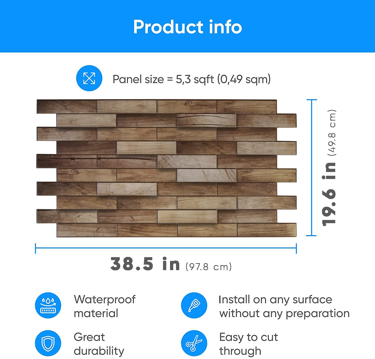 3D Wall Panels for Home & Office Decor - Wood Nut Style PVC Wall Covering (10 Pack, Covers 51 sq ft) | Modern Interior Design for Living Room, Bedroom & Workspace