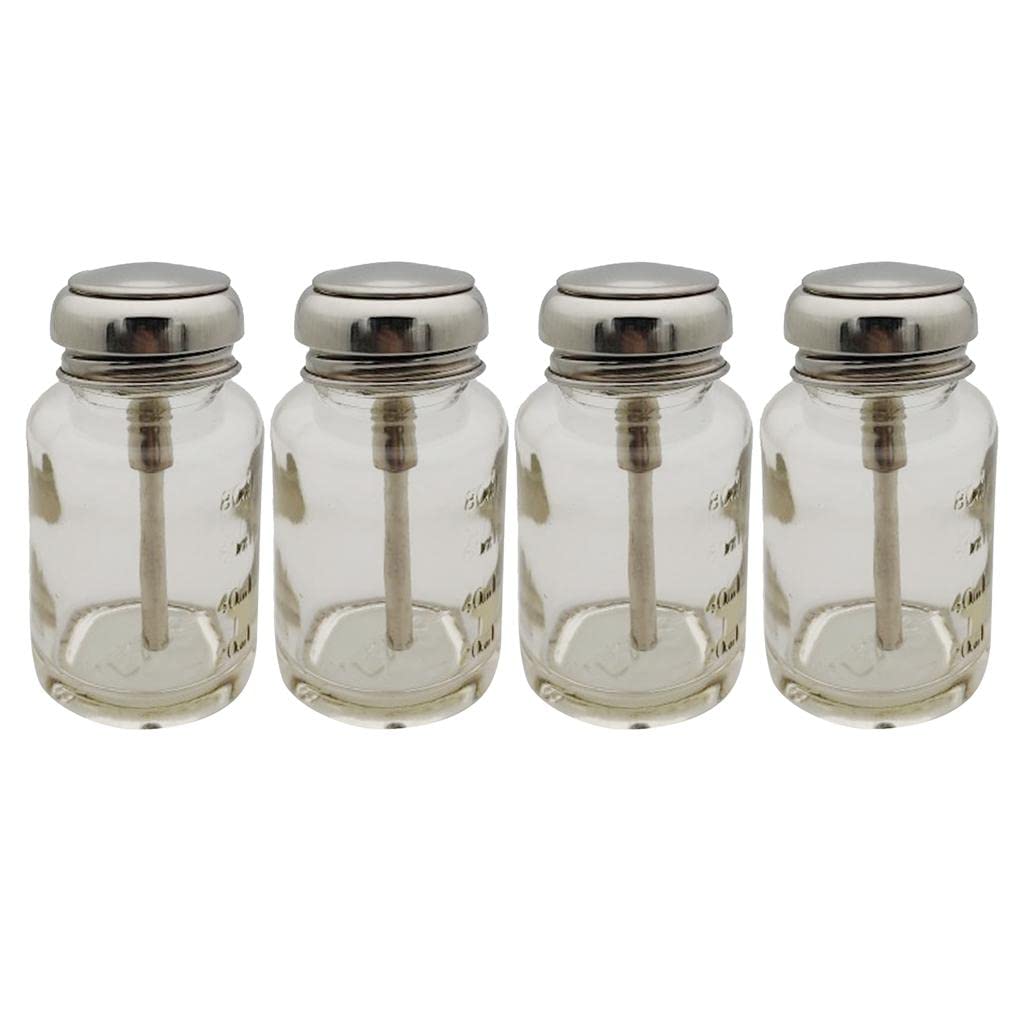 Jojomis 4-Size Empty Glass Pressure Bottle Set - Essential Oil Dispenser, Alcohol Spray Vials for DIY, Travel & Home Use