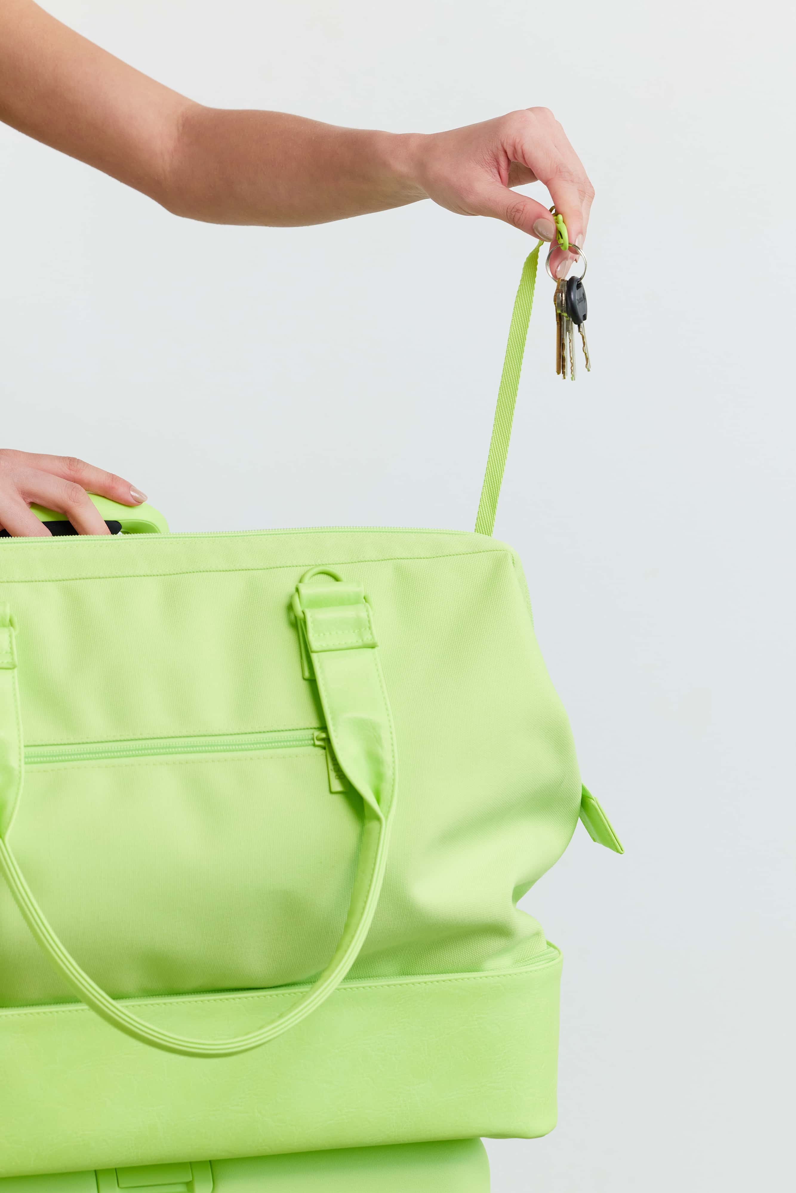 The Weekender Duffle Bag in Citron - Lightweight Travel Duffel for Gym, Weekend Trips & Carry-On Luggage
