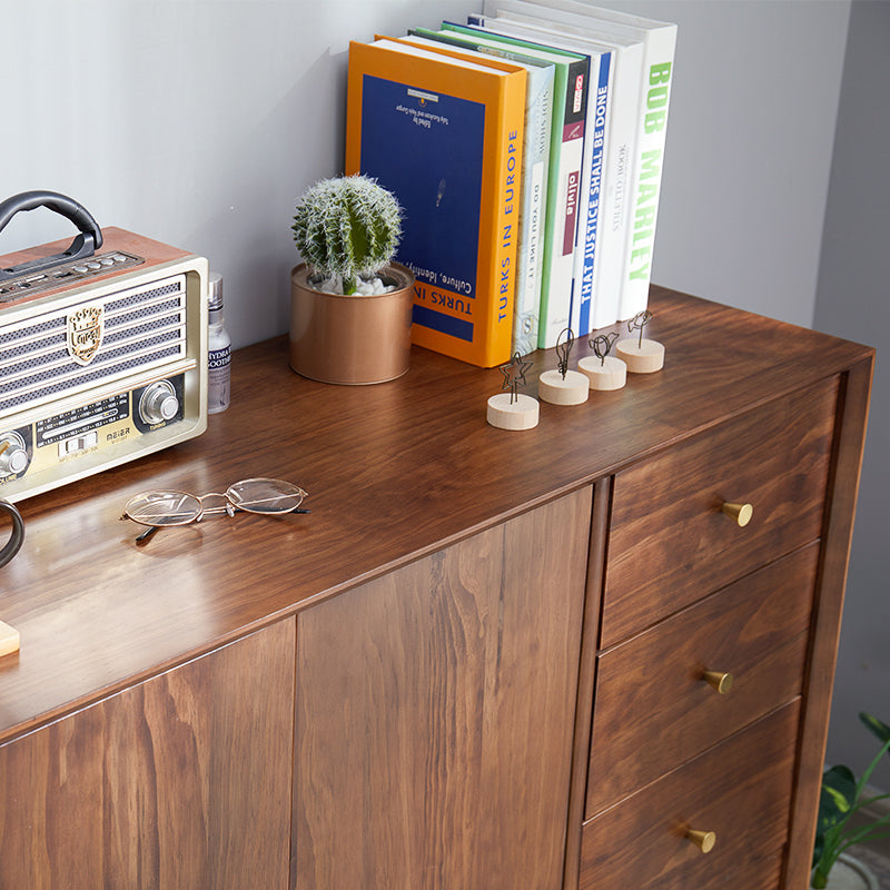 Modern Solid Wood Buffet Sideboard - Elegant Storage Cabinet for Dining Room, Living Room & Entryway - Perfect for Entertaining & Home Organization