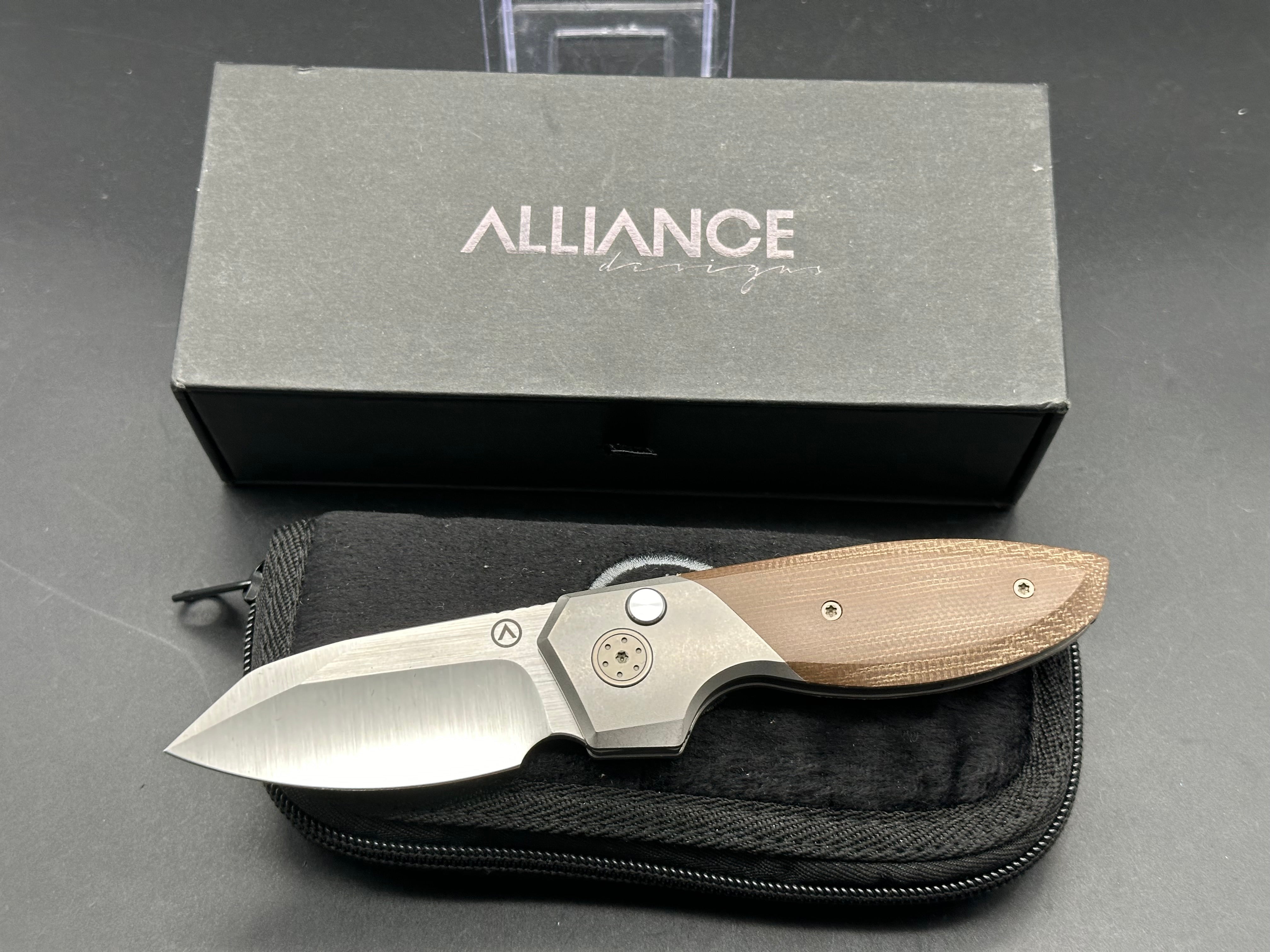 Alliance Designs Mini Slim Pickins Pocket Knife - Premium Micarta Handle - EDC, Camping, Hiking & Outdoor Survival Tool